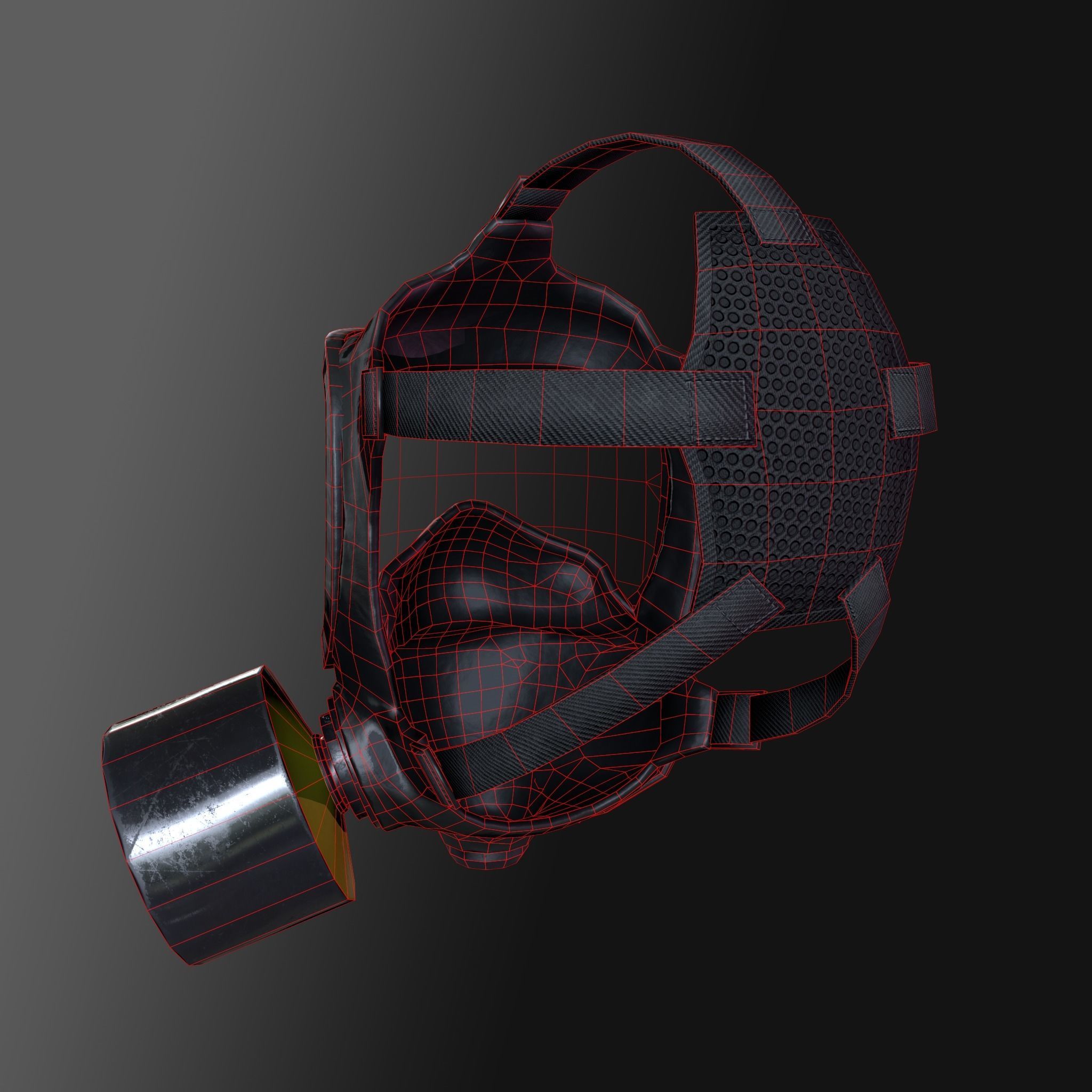 Hazmat Suit Low-poly 3D model_11