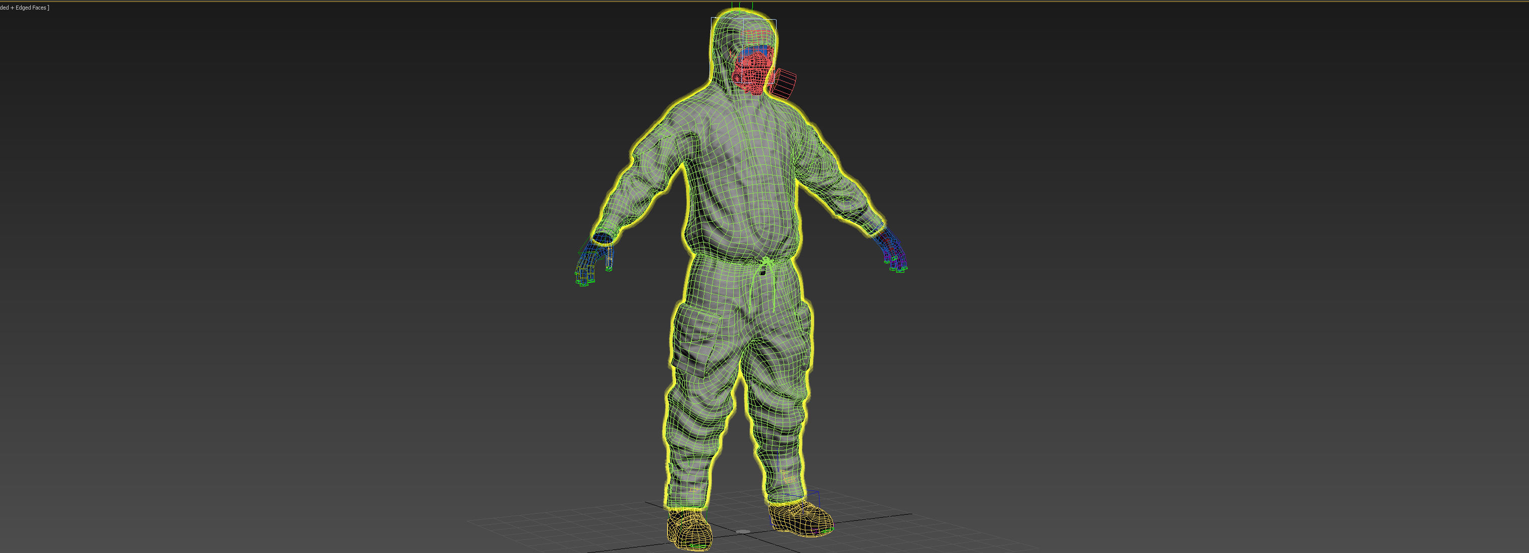 Hazmat Suit Low-poly 3D model_20