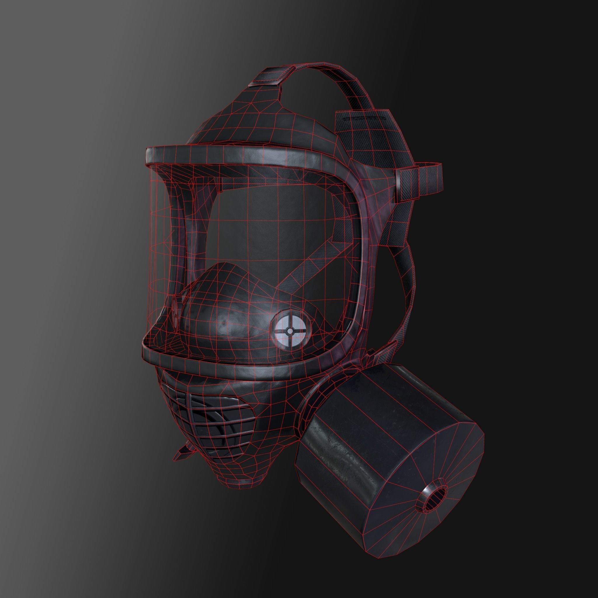 Hazmat Suit Low-poly 3D model_12