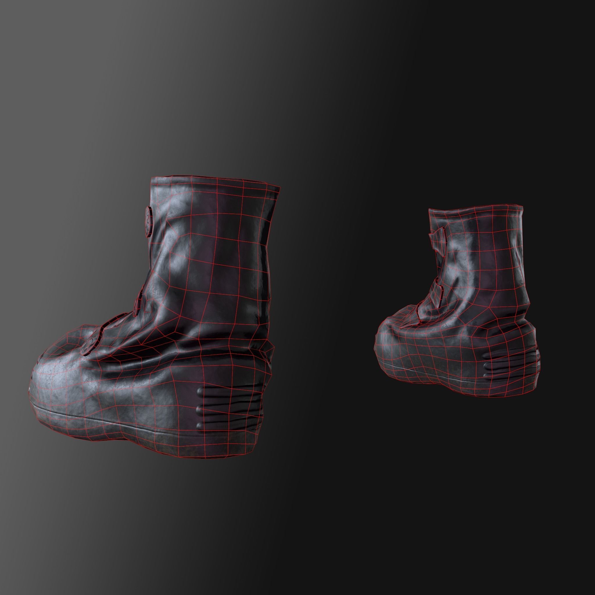 Hazmat Suit Low-poly 3D model_10