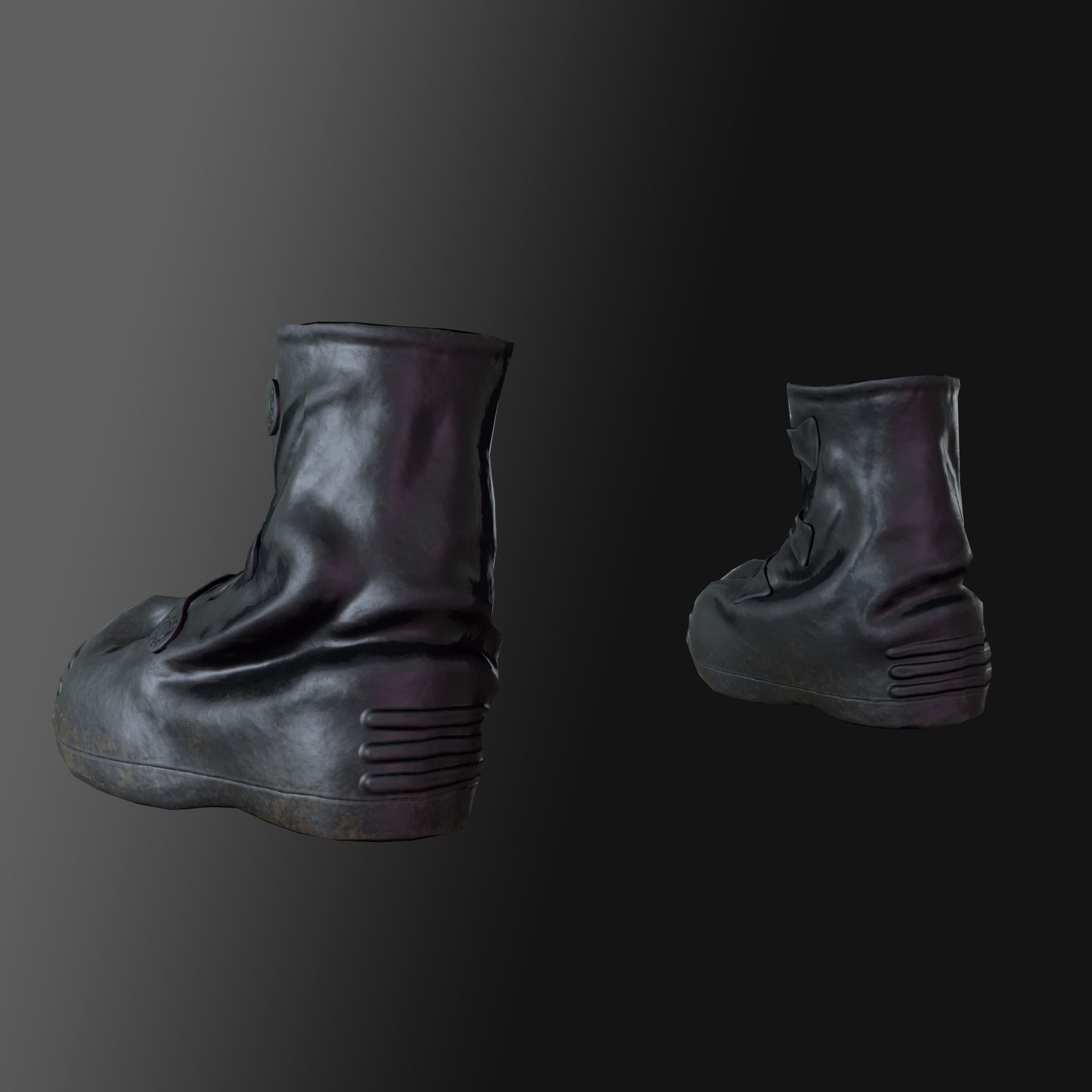 Hazmat Suit Low-poly 3D model_9