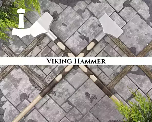 Ancient Viking Hammer Low-poly 3D model Ancient Viking Hammer Low-poly 3D model