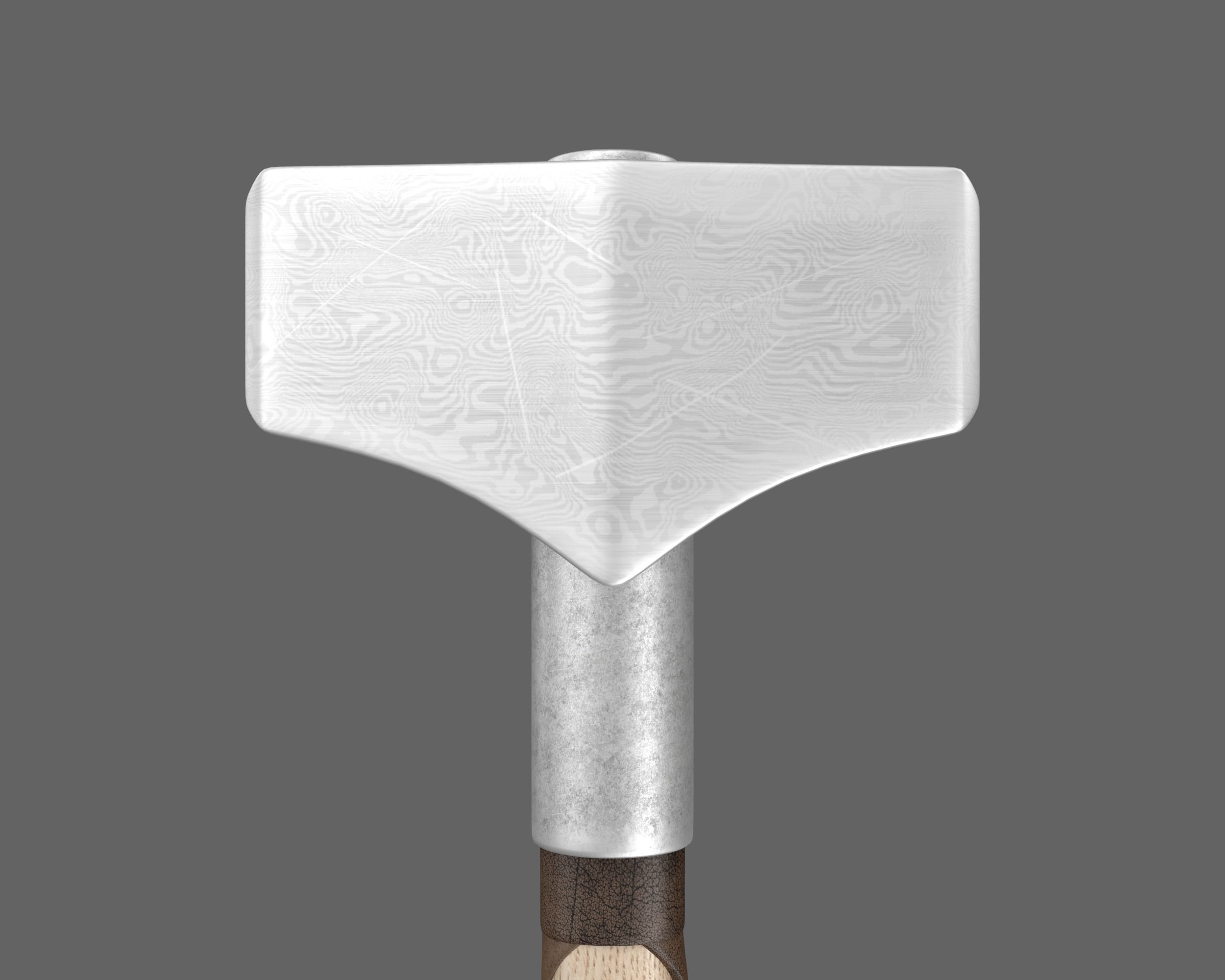 Ancient Viking Hammer Low-poly 3D model_8