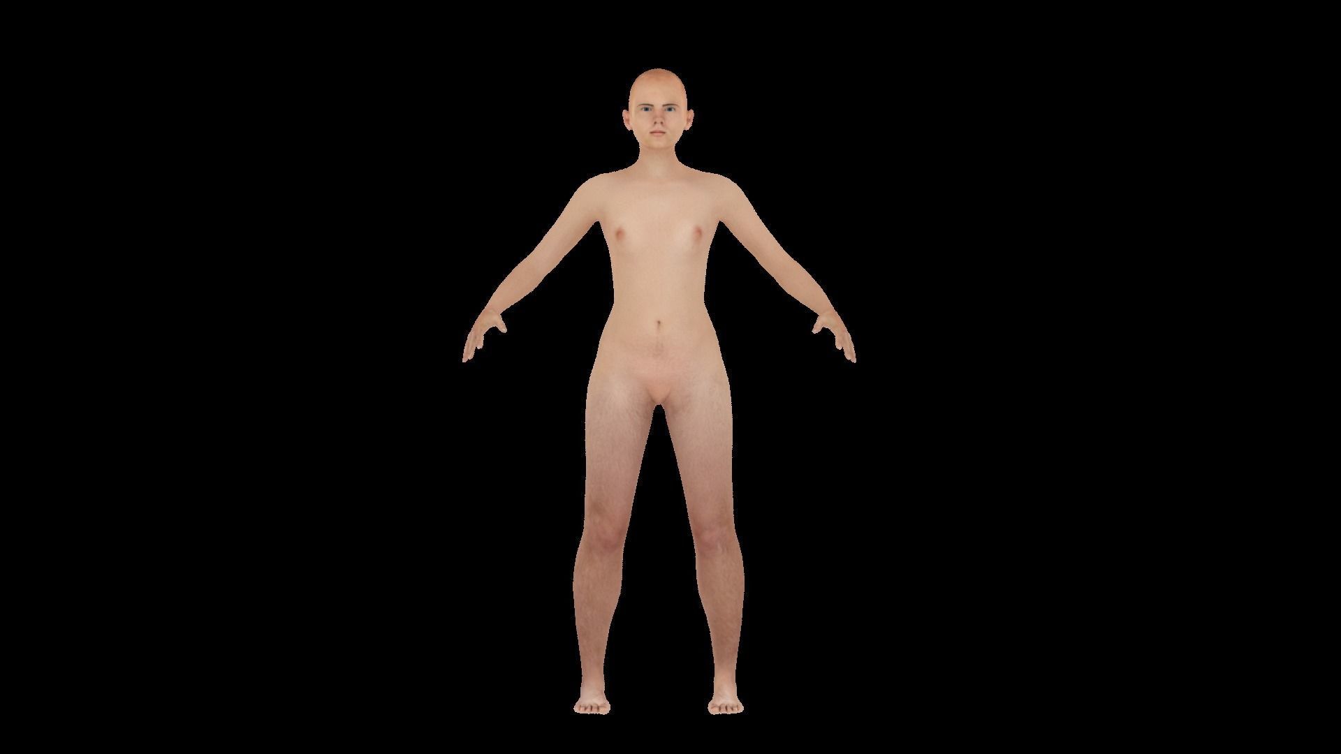 Model 15 male nude body animation 3D model_2