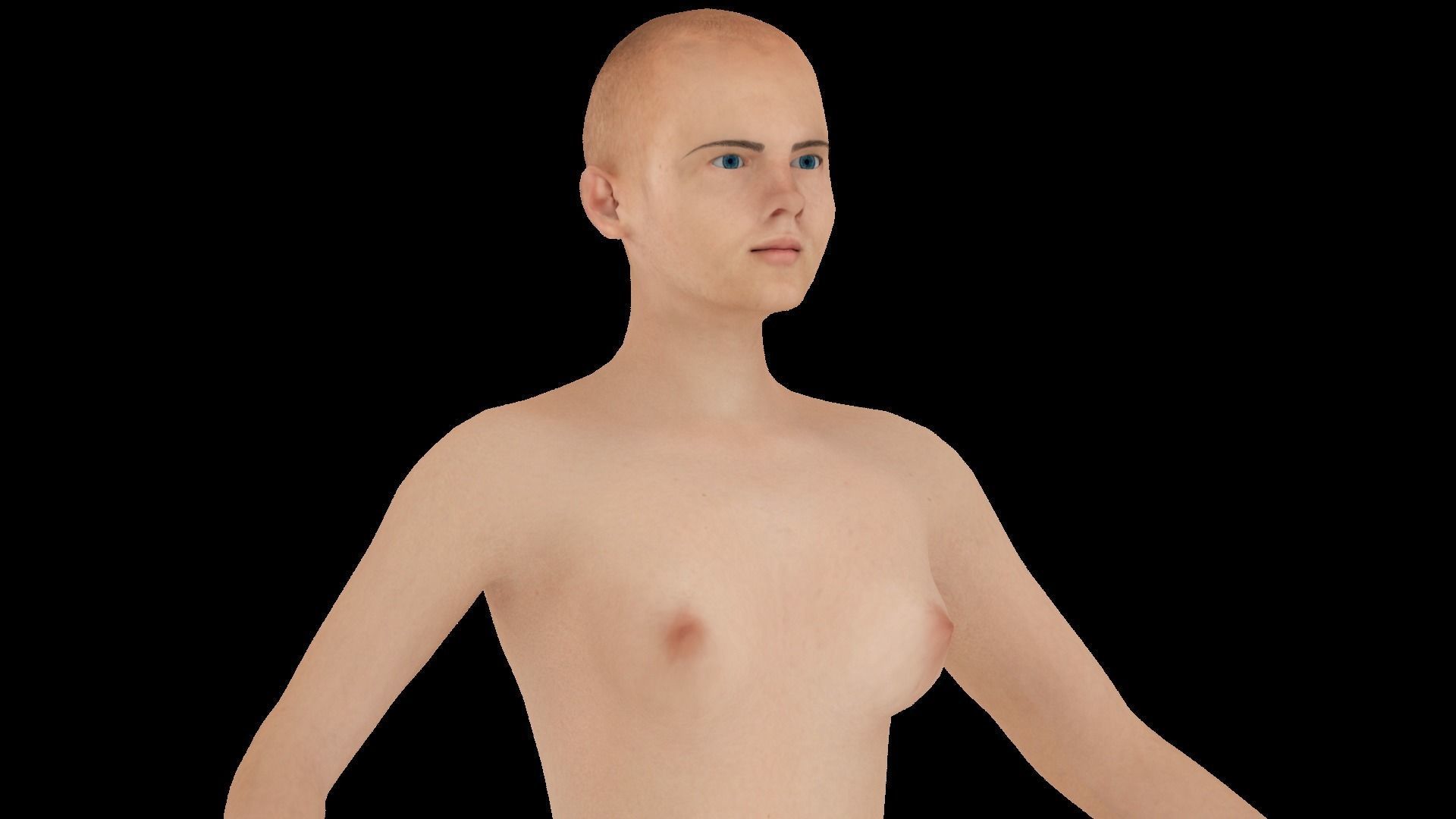 Model 15 male nude body animation 3D model_1