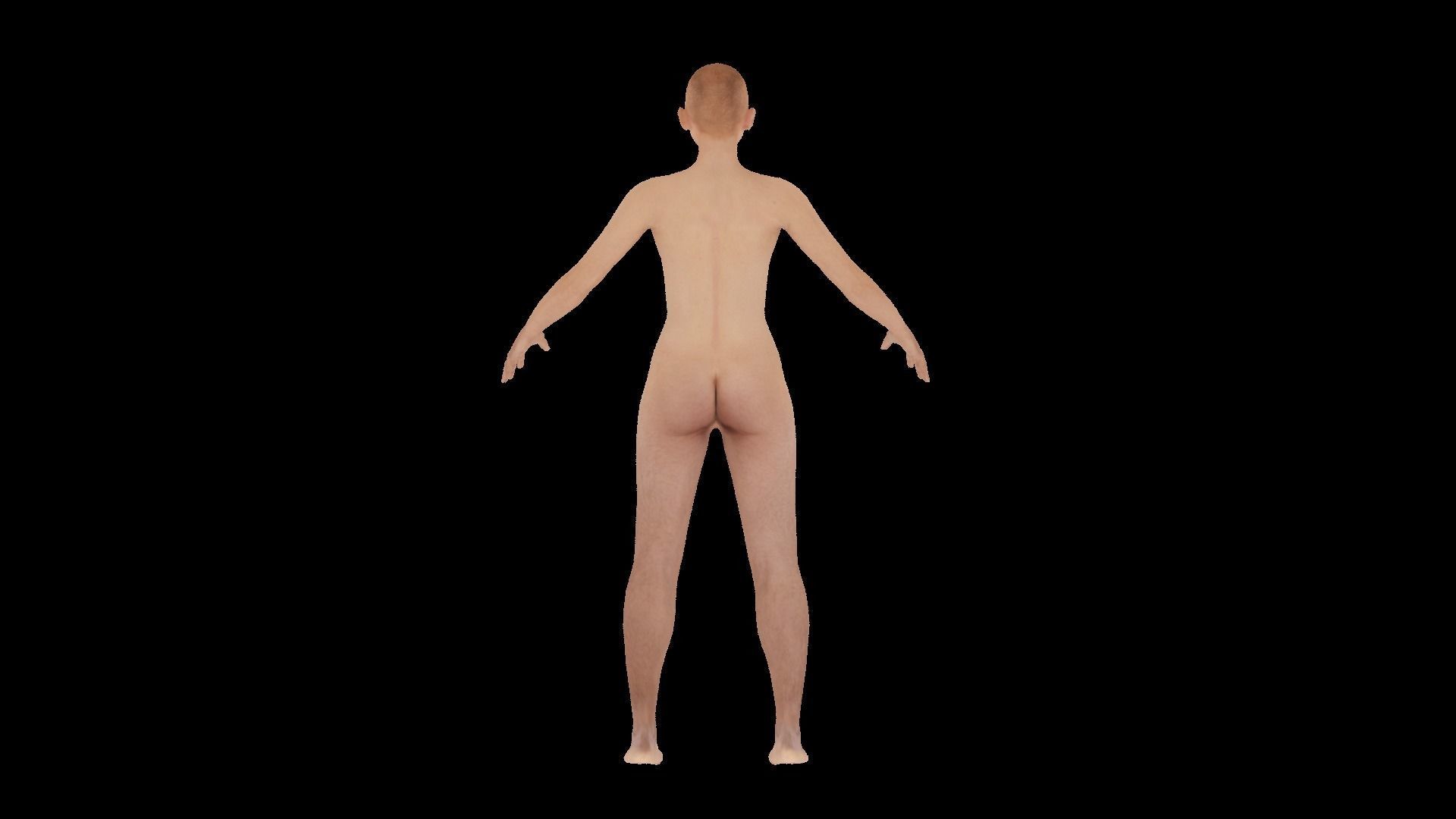 Model 15 male nude body animation 3D model_4