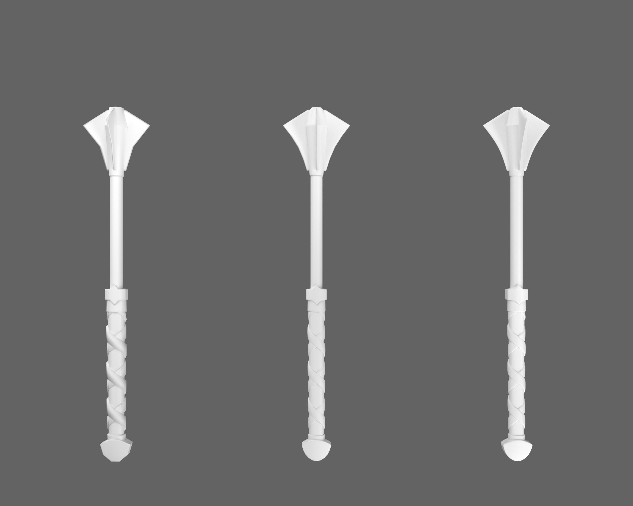 Ancient Viking Mace Low-poly 3D model_3