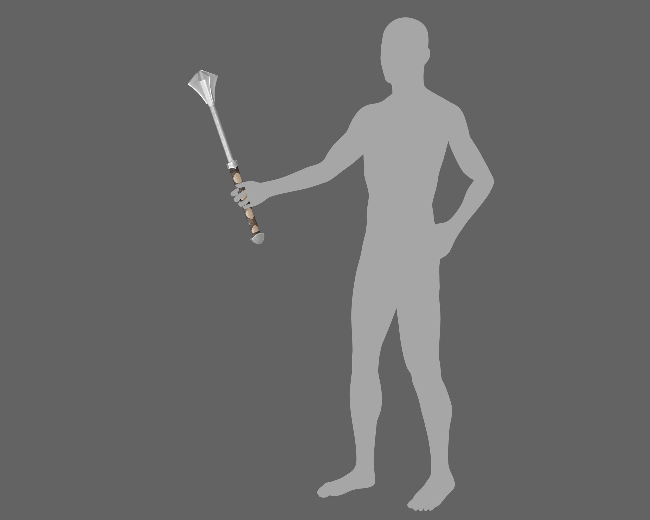 Ancient Viking Mace Low-poly 3D model_17