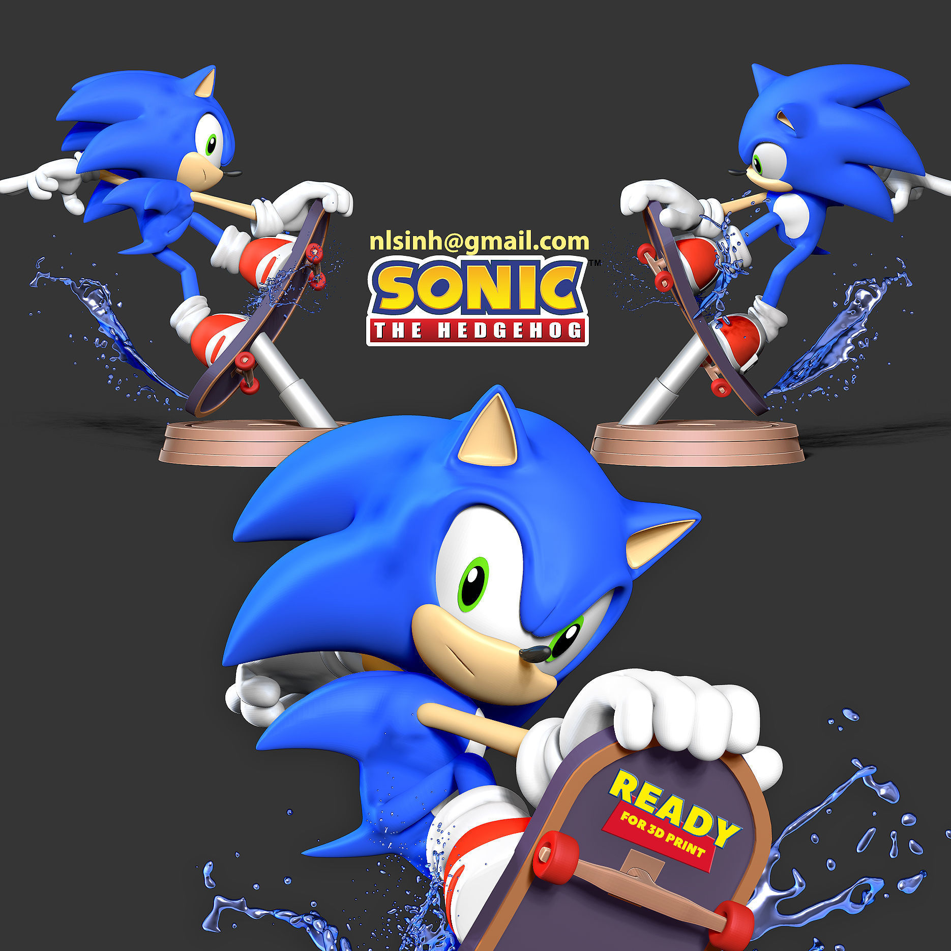 Sonic the Hedgehog 3D print model_1