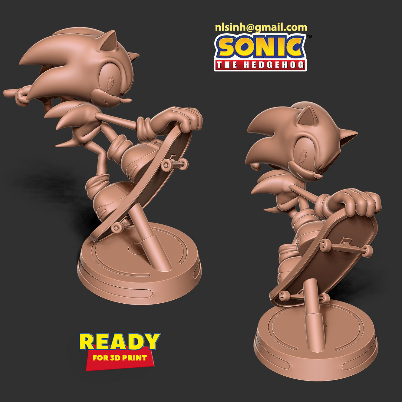 Sonic the Hedgehog 3D print model_3