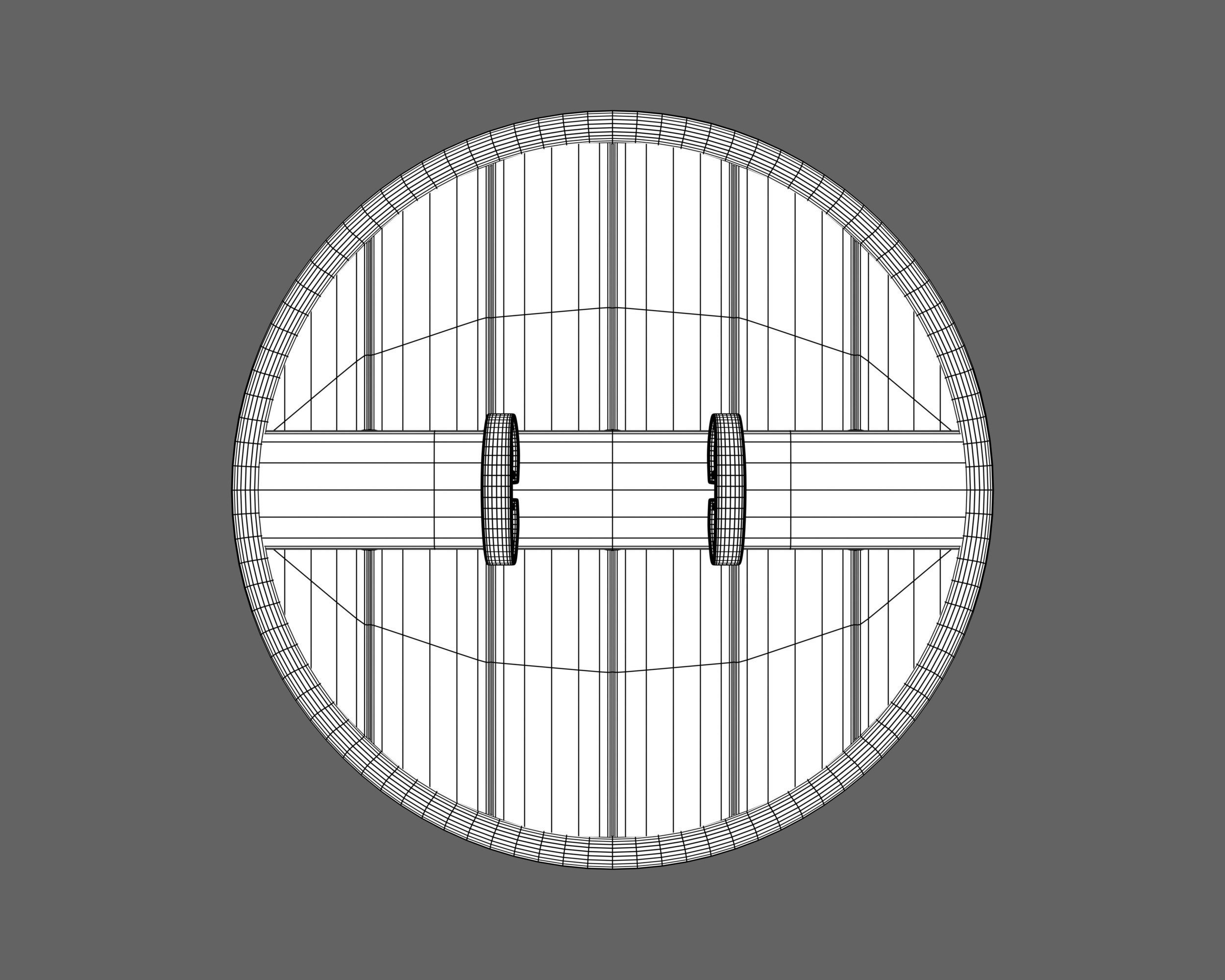 Ancient Viking Shield Low-poly 3D model_13