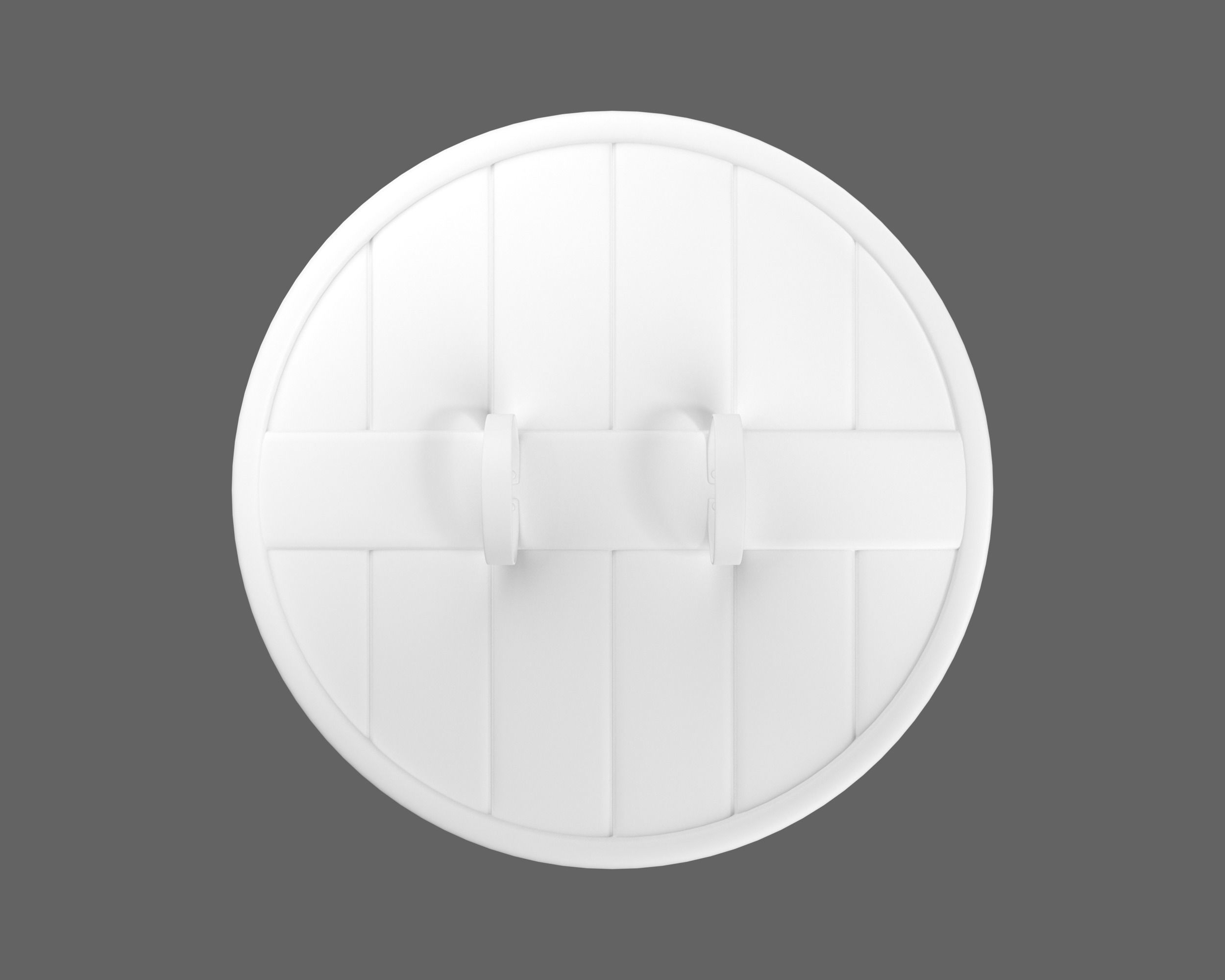 Ancient Viking Shield Low-poly 3D model_12