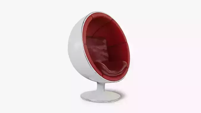 Retro 60s Ball Globe Chair Low-poly 3D model