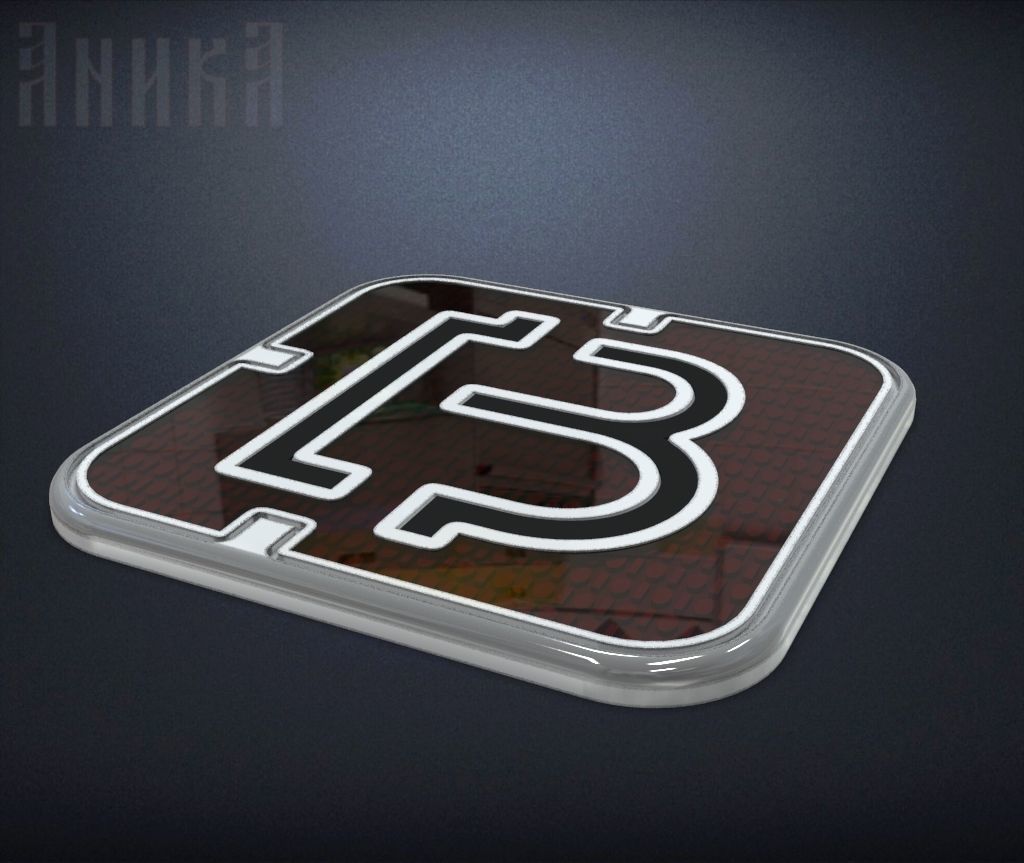Bitcoin icon 3D model 3D printable | CGTrader