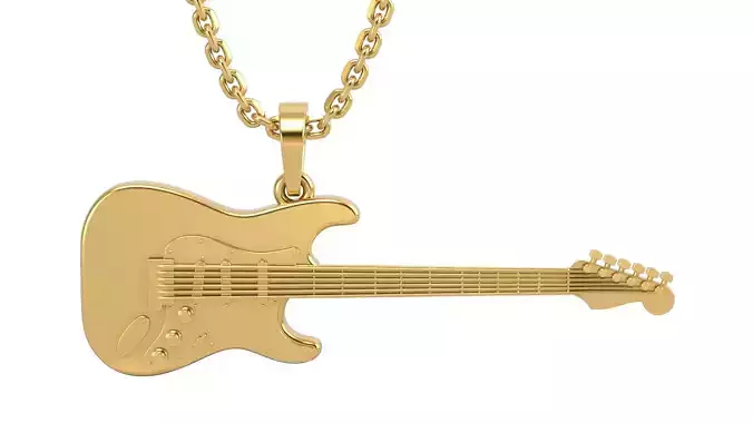Gold Leaf Stratocaster 2 versions 3D print model