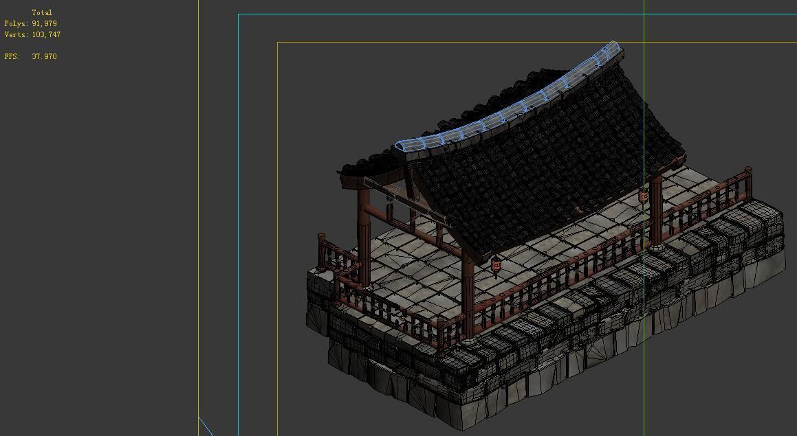 Desert Gobi - Guesthouse Gazebo 3D model_1