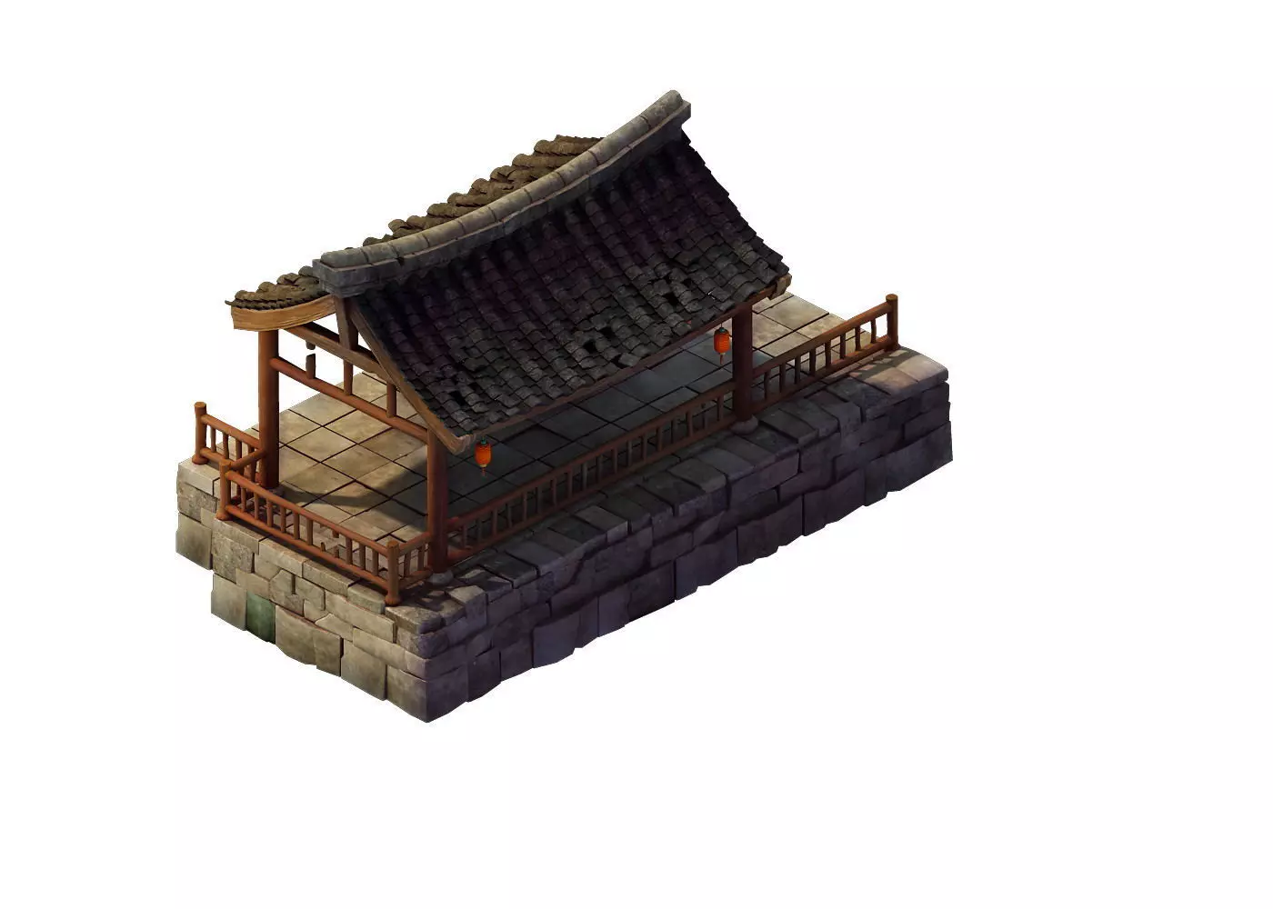 Desert Gobi - Guesthouse Gazebo 3D model_0