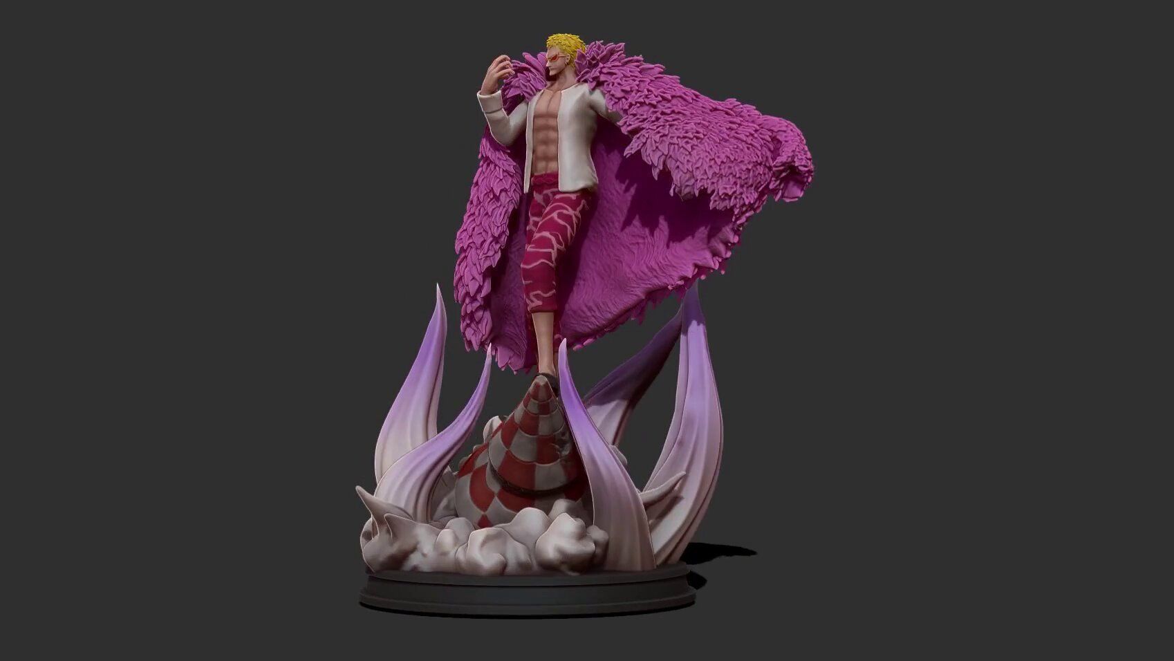 Donquixote Doflamingo 3d print statue One Piece figurine 3D model 3D