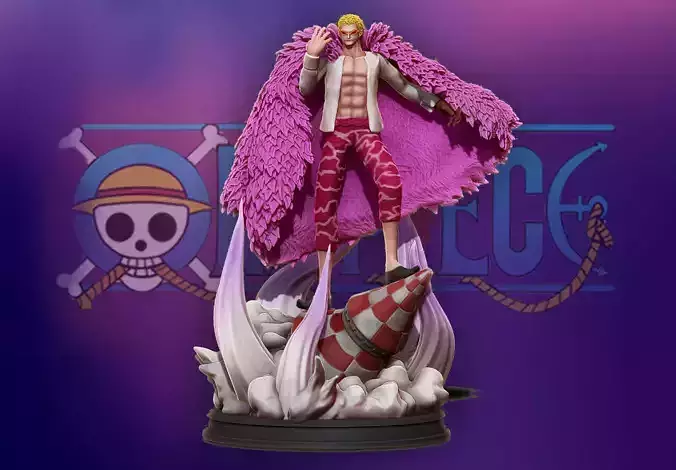 Donquixote Doflamingo 3d print statue - One Piece figurine 3D print model