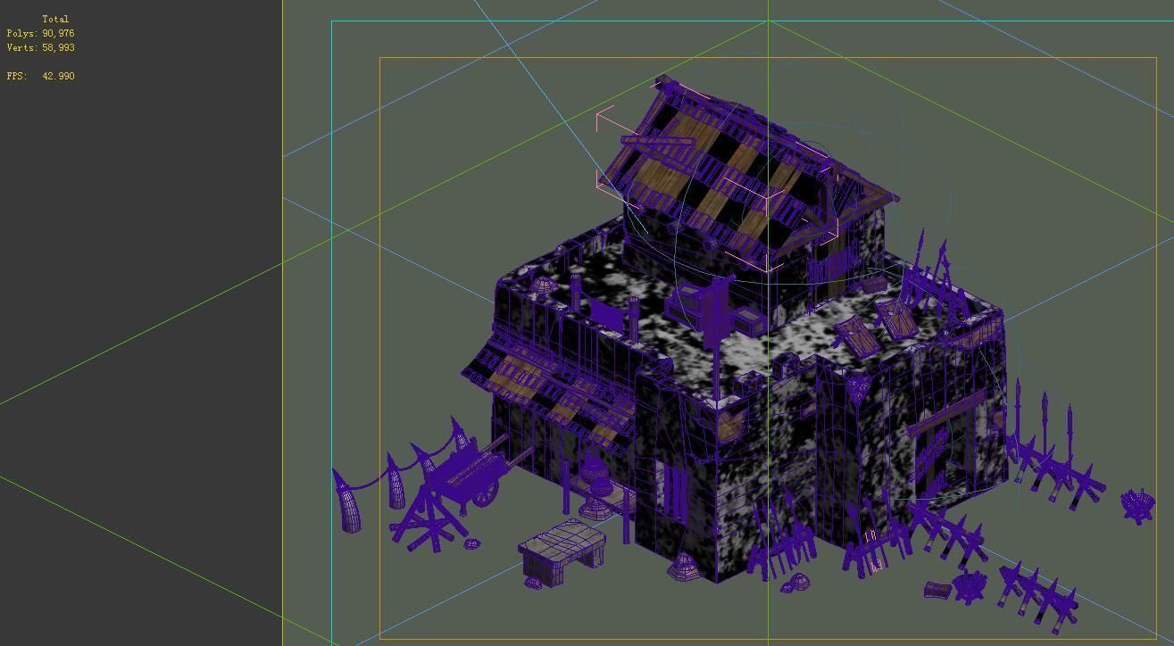 Desert Gobi - cottage weapons room 3D model_1