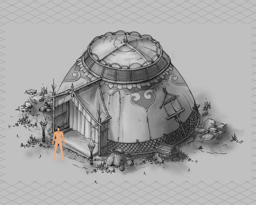 Desert Gobi - Dome Tent 02 3D model_4