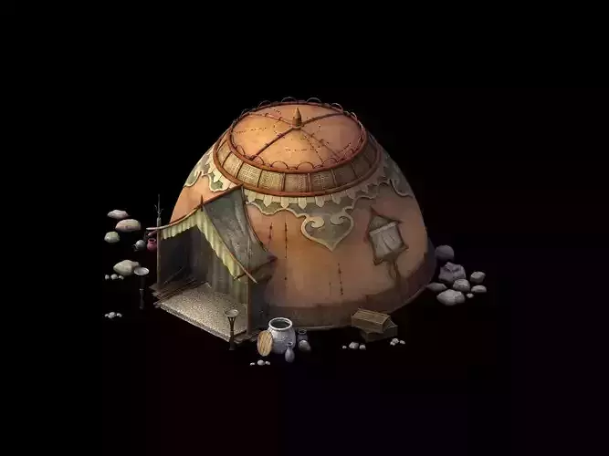 Desert Gobi - Dome Tent 02 3D model