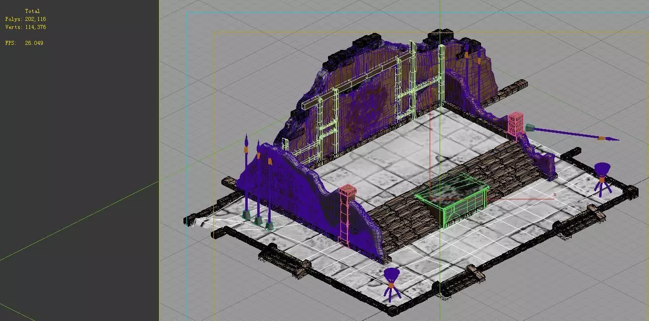 Desert Gobi - the podium 3D model_0