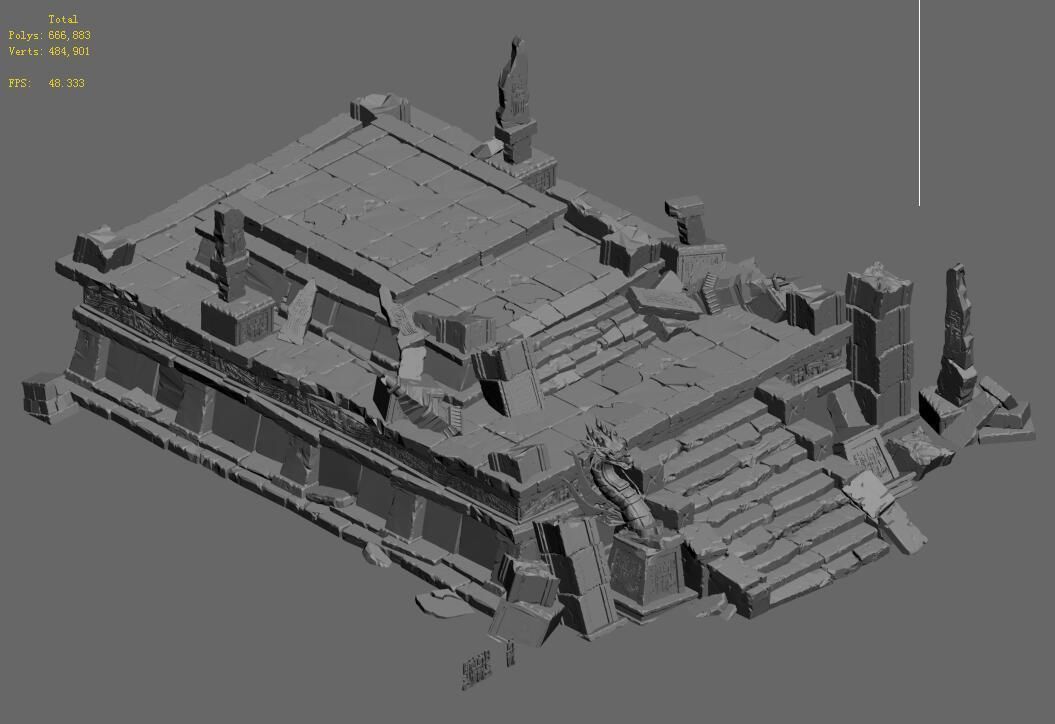 Desert - altar void 3D model_2