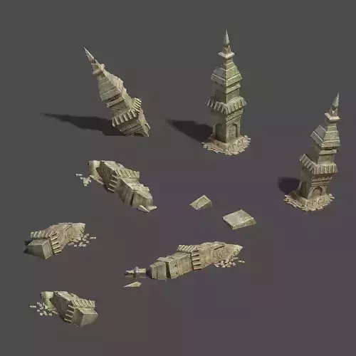 Desert - Leaning Tower remains