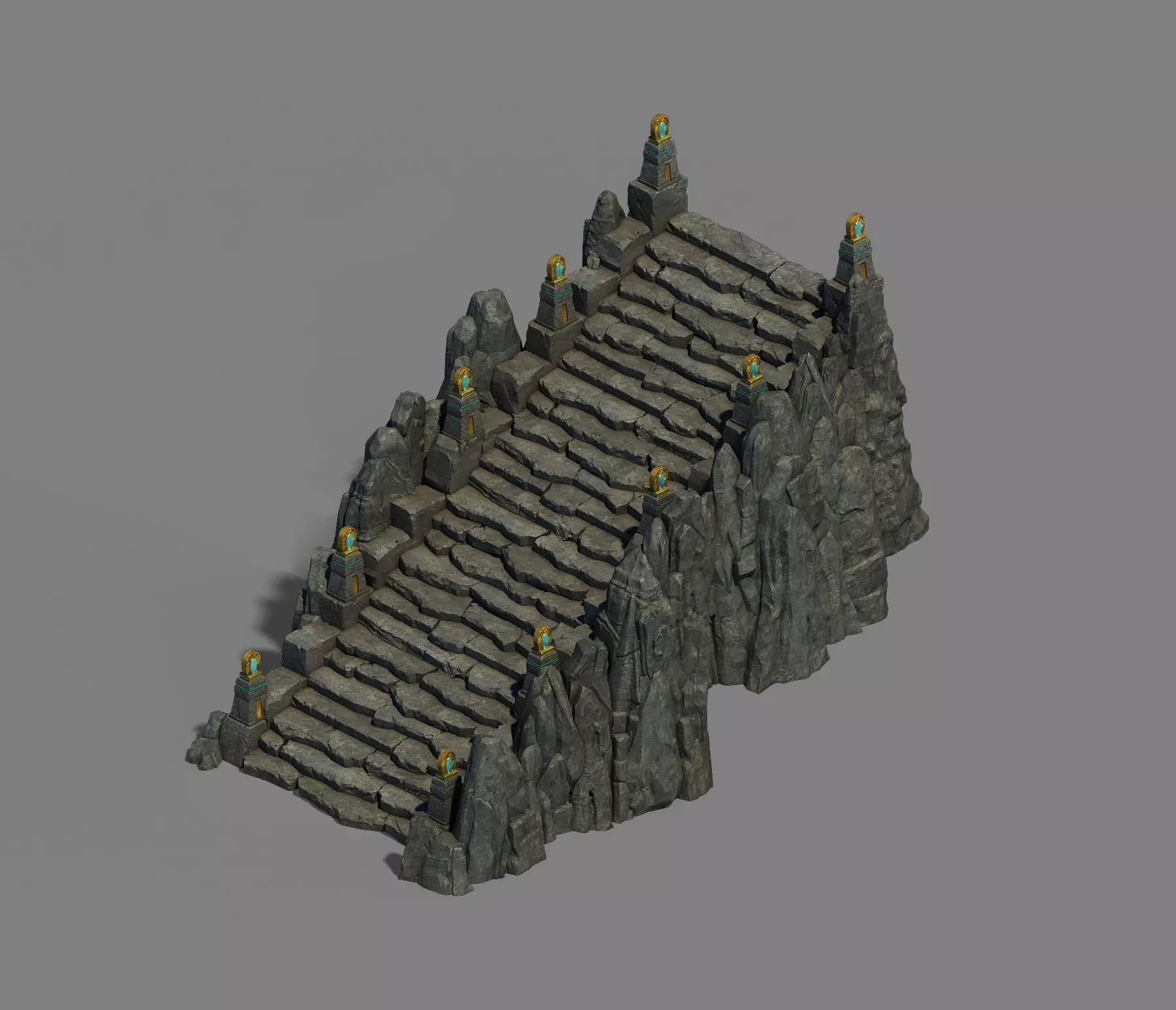 Mountain - stairs 3D model_0