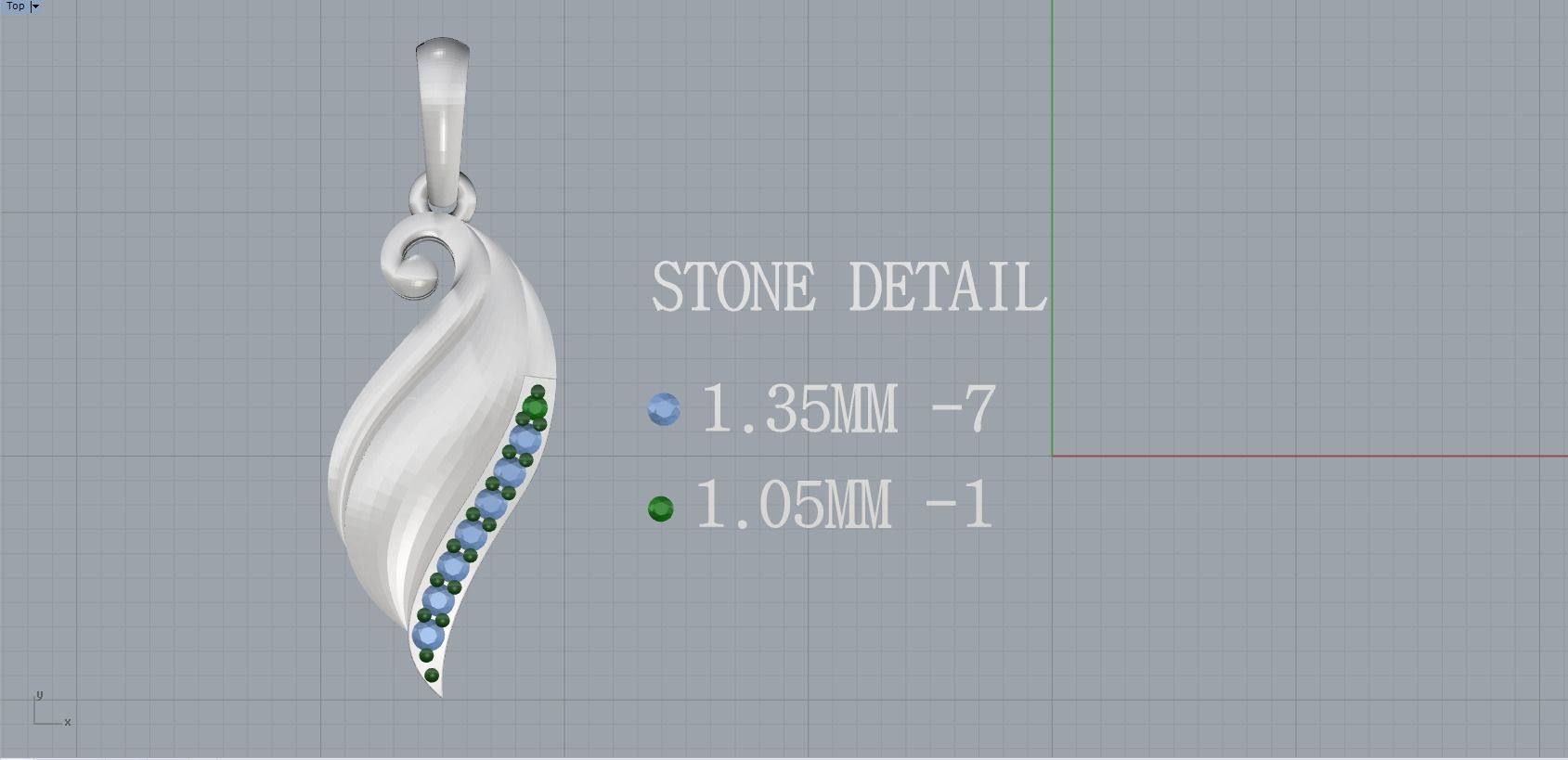 BRIHAT DIAMOND PENDANT 3D print model_7