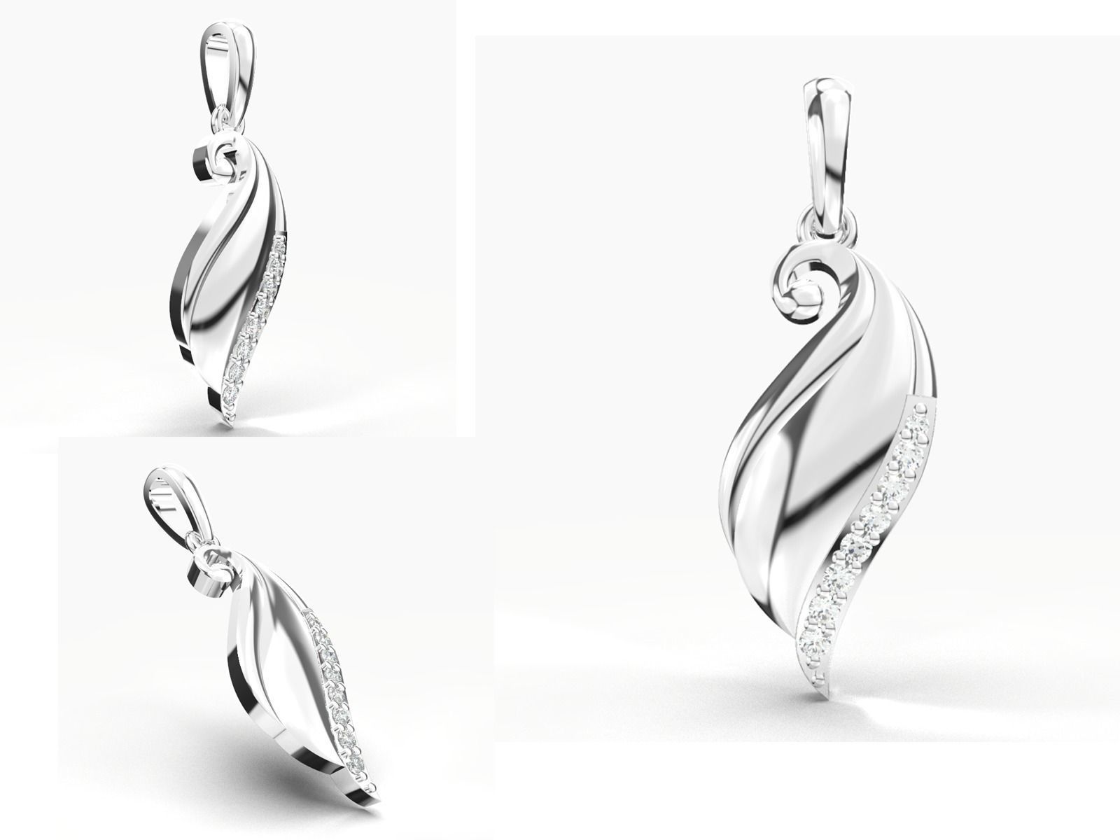 BRIHAT DIAMOND PENDANT 3D print model_9