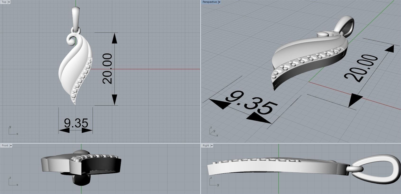 BRIHAT DIAMOND PENDANT 3D print model_6