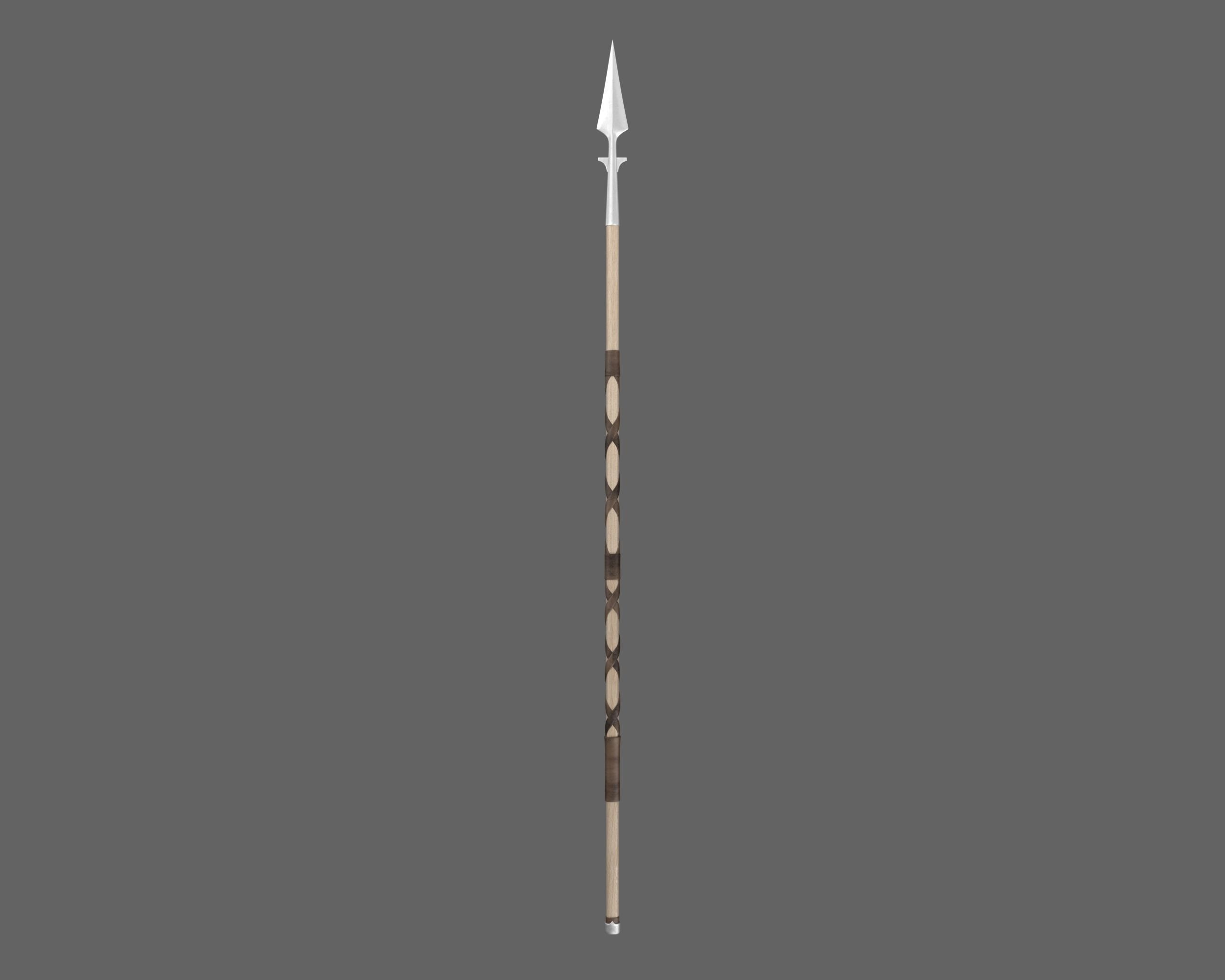 Ancient Viking Spear Low-poly 3D model_5