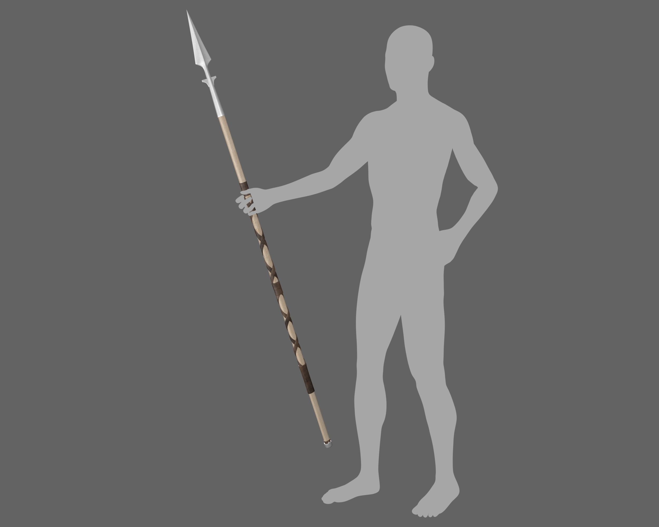 Ancient Viking Spear Low-poly 3D model_17