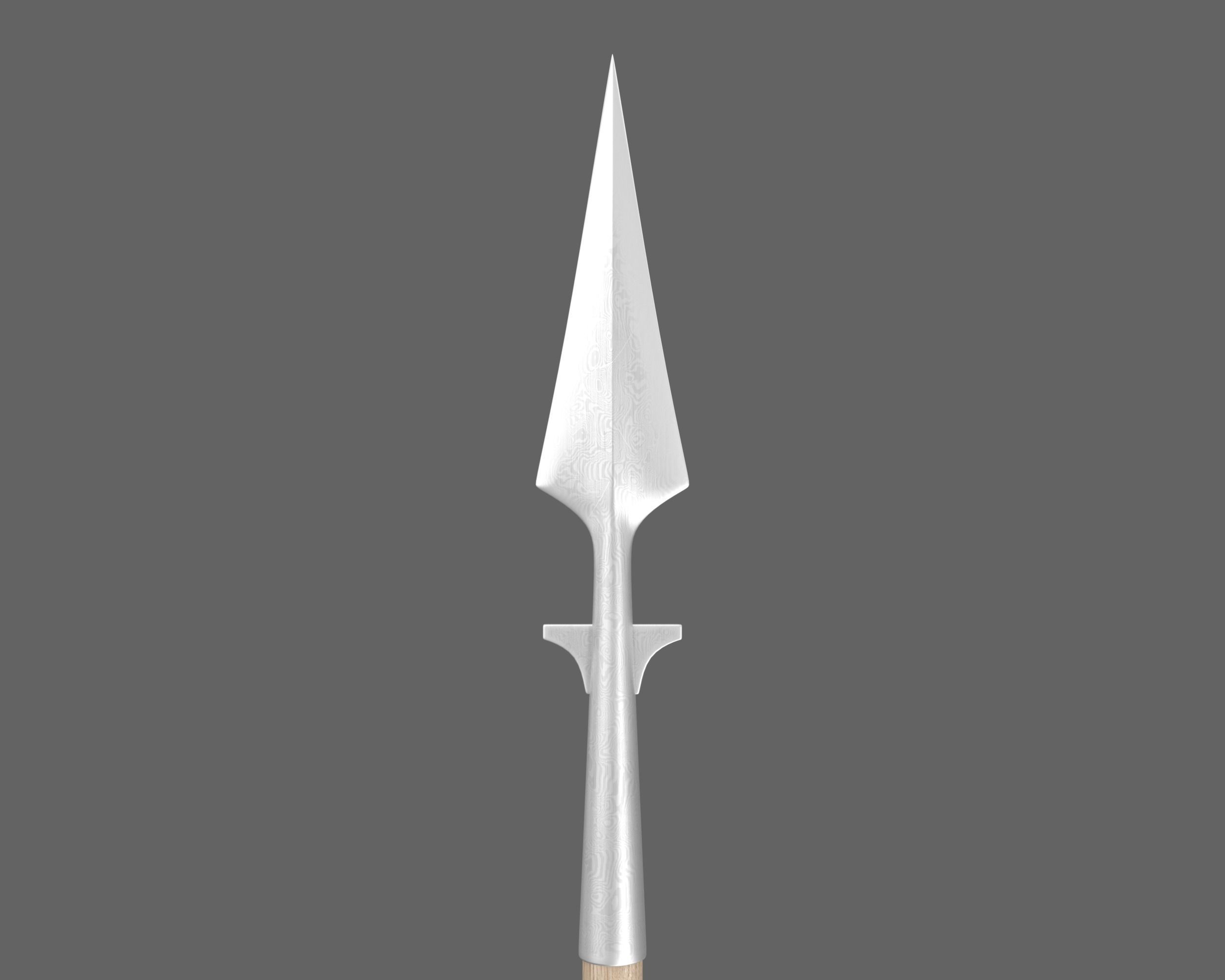 Ancient Viking Spear Low-poly 3D model_8