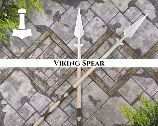 Ancient Viking Spear Low-poly 3D model