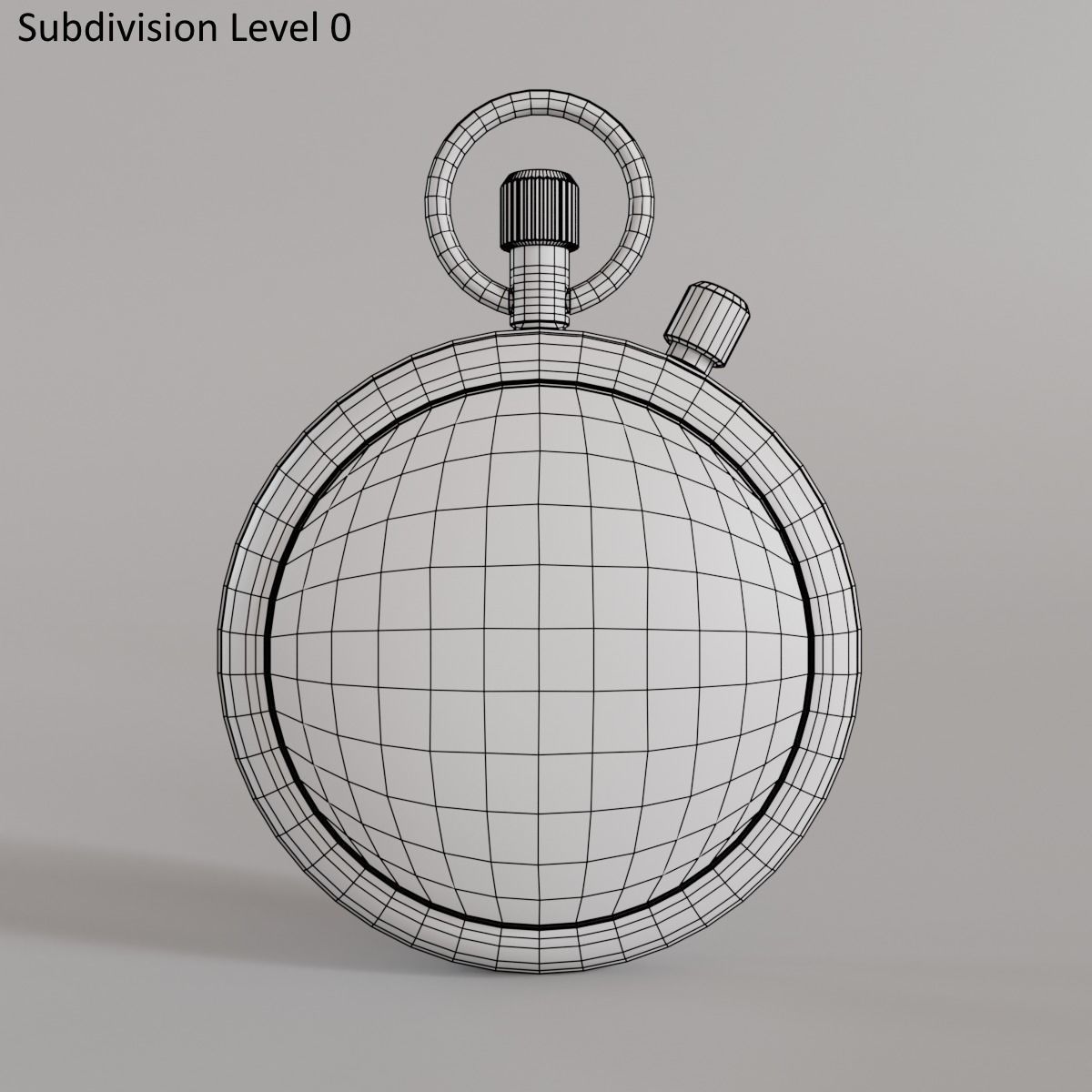 Stopwatch 3D model_9
