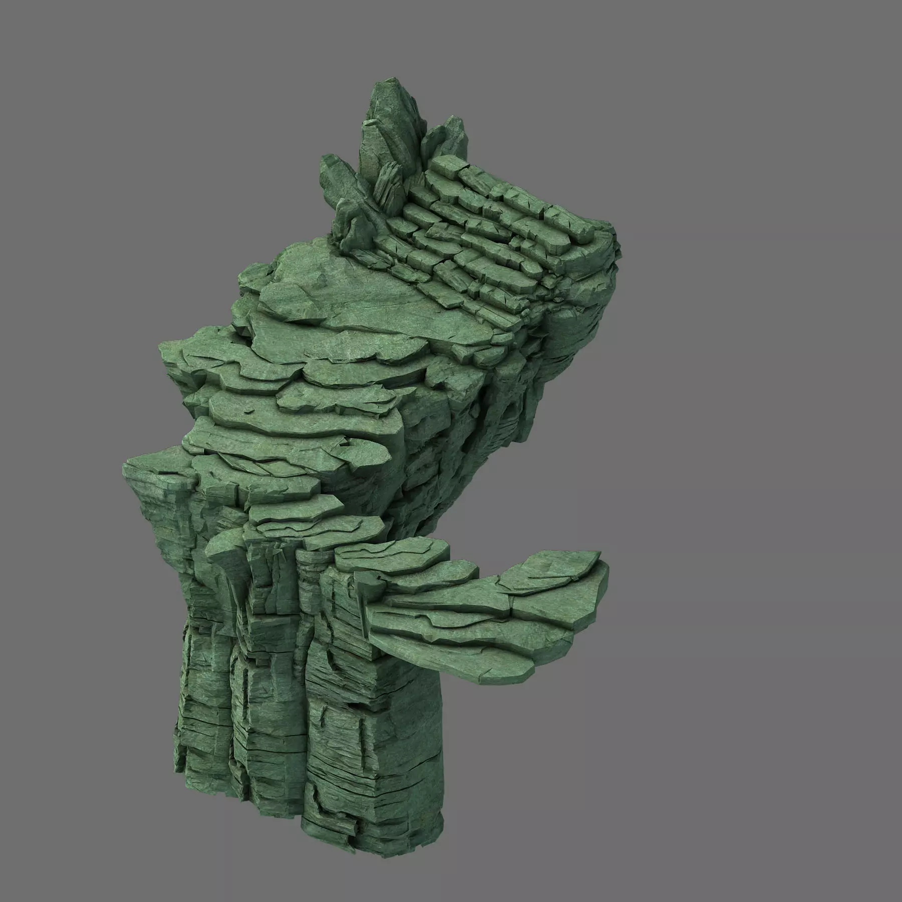 Mountain - terrain stone staircase 02 3D model