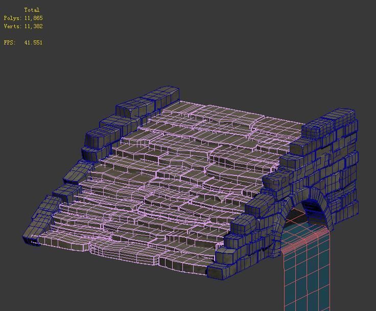 Mountain - terrain stone staircase 03 3D model_5