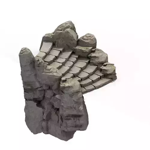 Mountain - terrain stone staircase 04