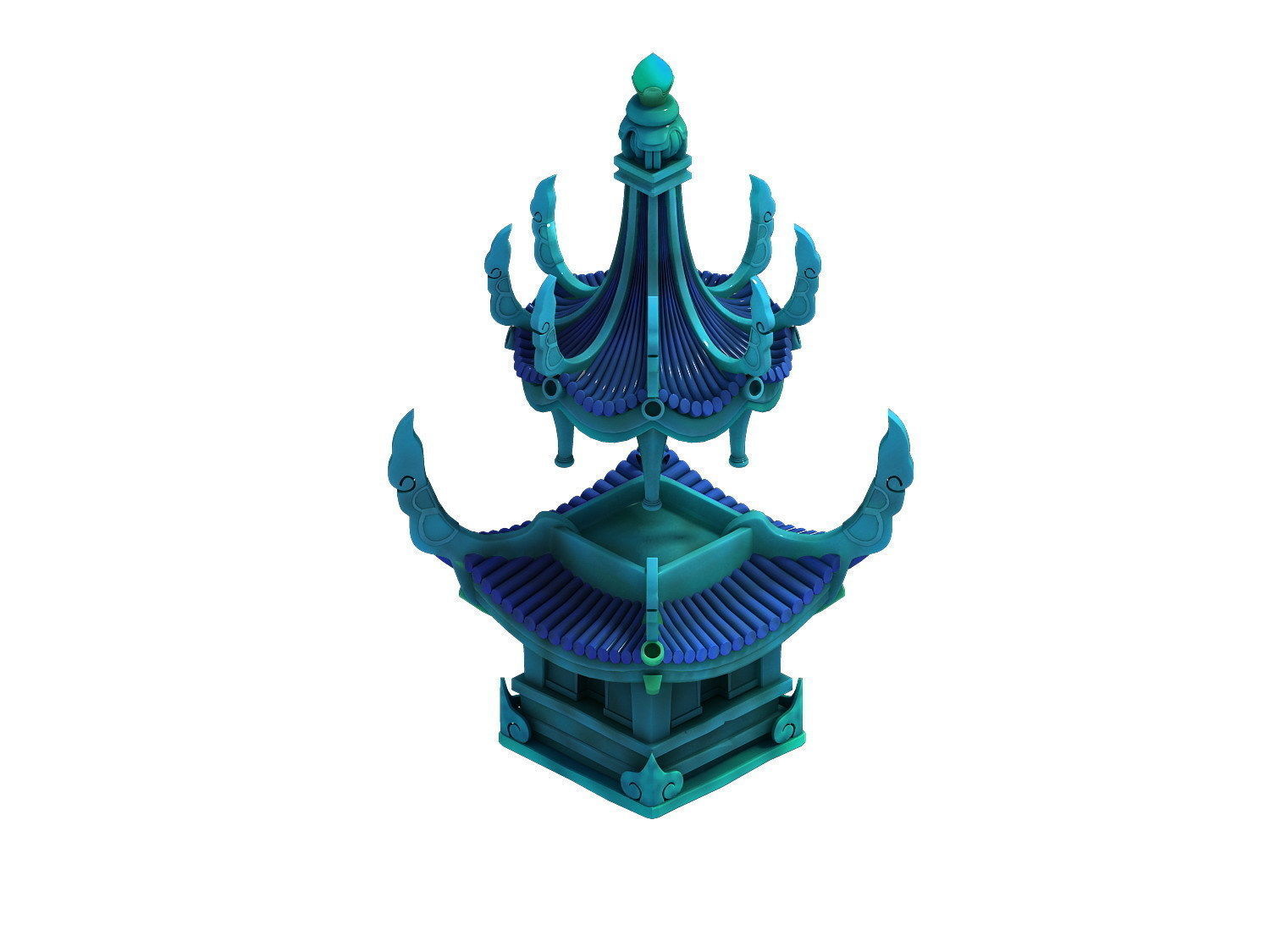 Game model - Ascension stage flying point 3D model_7