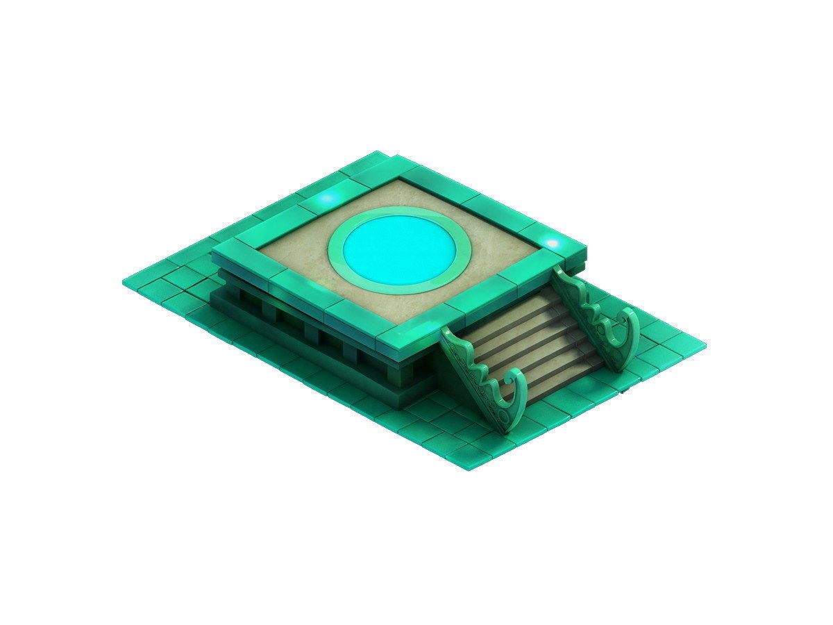 Game model - Ascension stage flying point 3D model_12