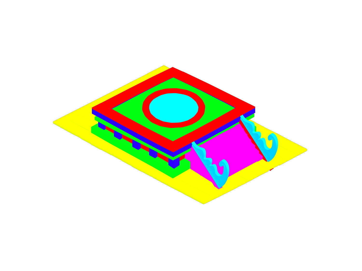 Game model - Ascension stage flying point 3D model_10
