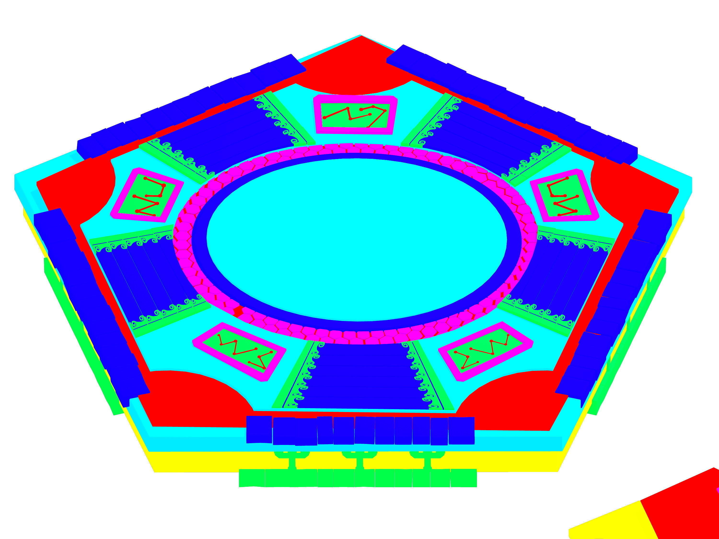 Game model - Ascension stage flying point 3D model_5