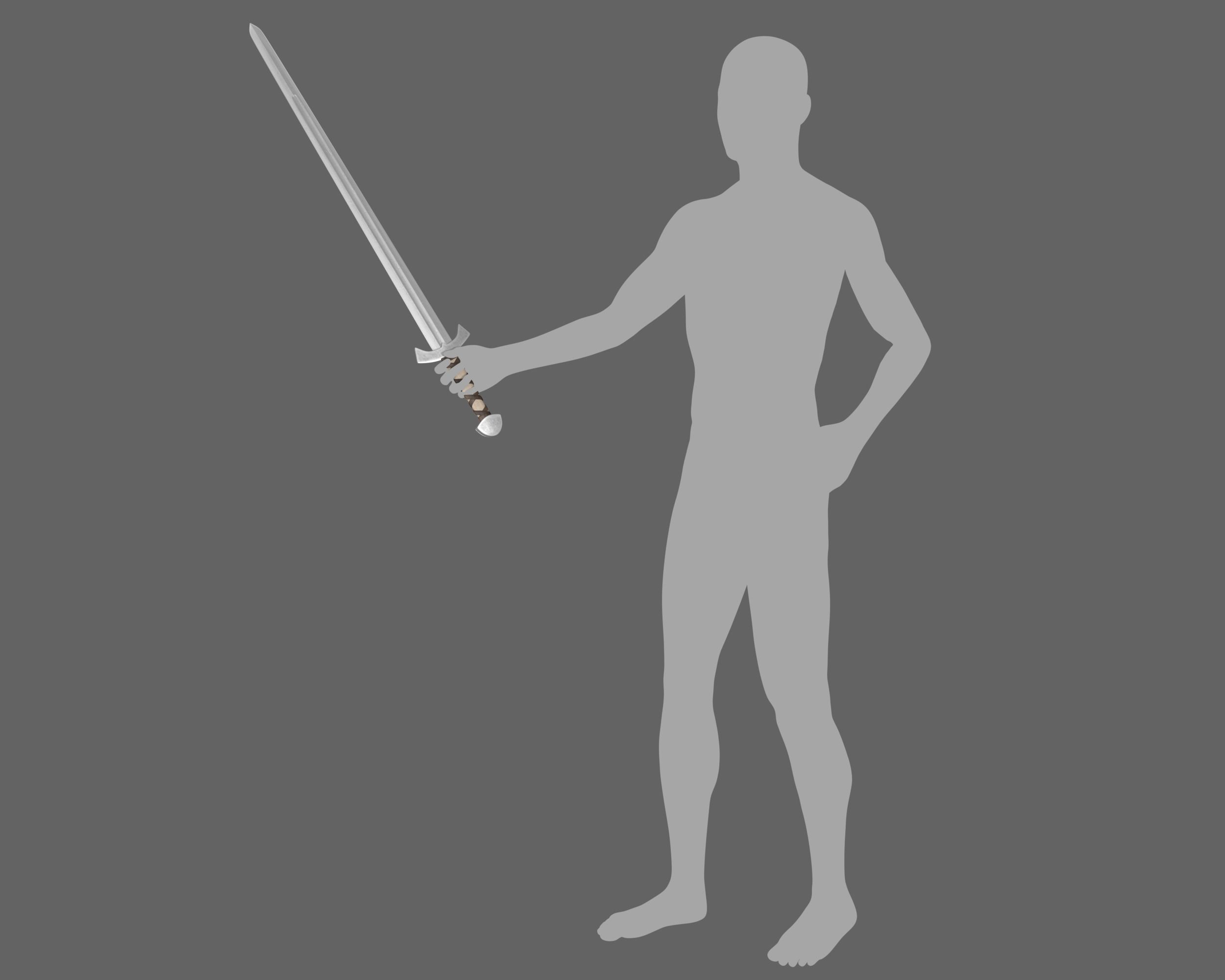 Ancient Viking Sword Low-poly 3D model_17