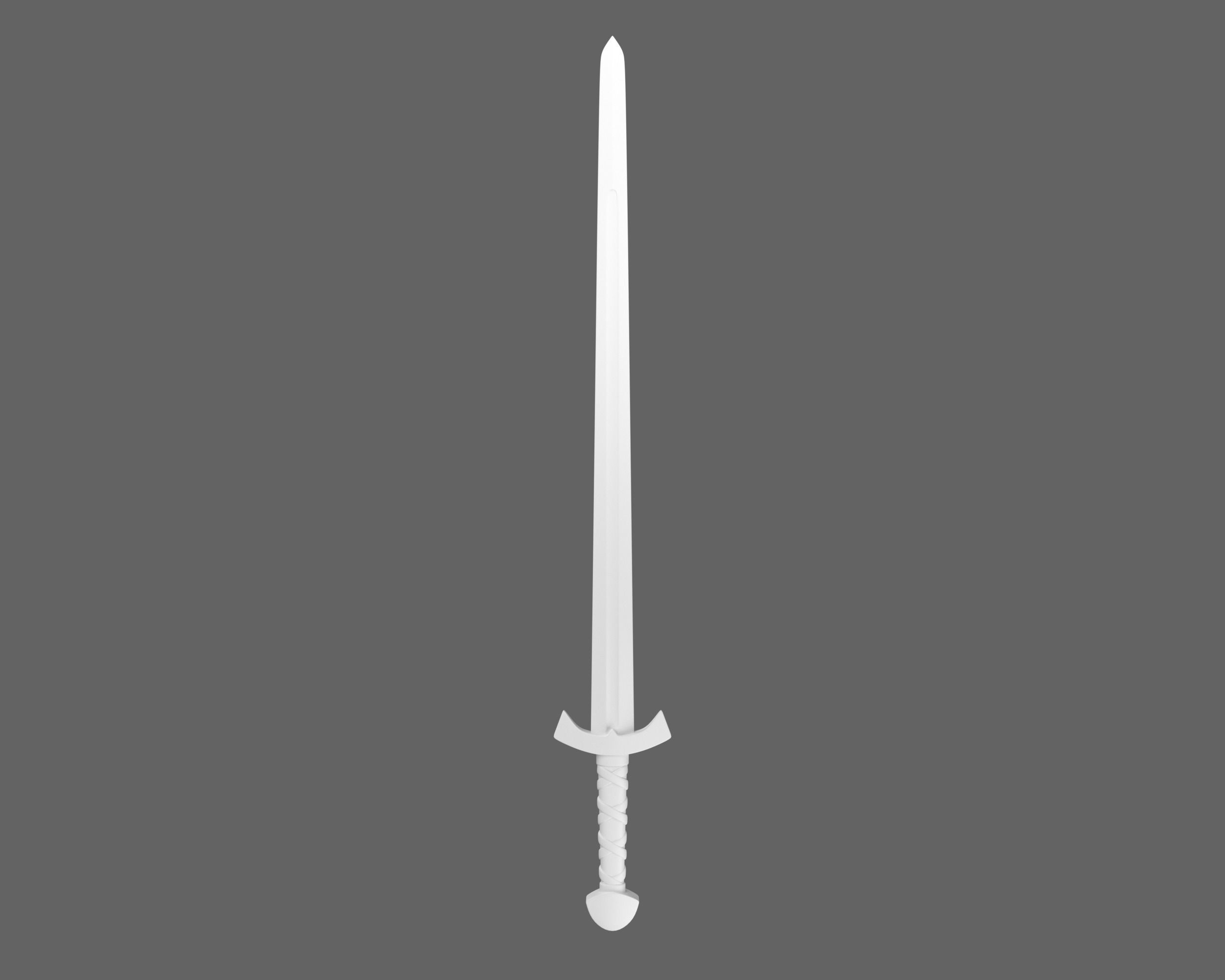 Ancient Viking Sword Low-poly 3D model_6