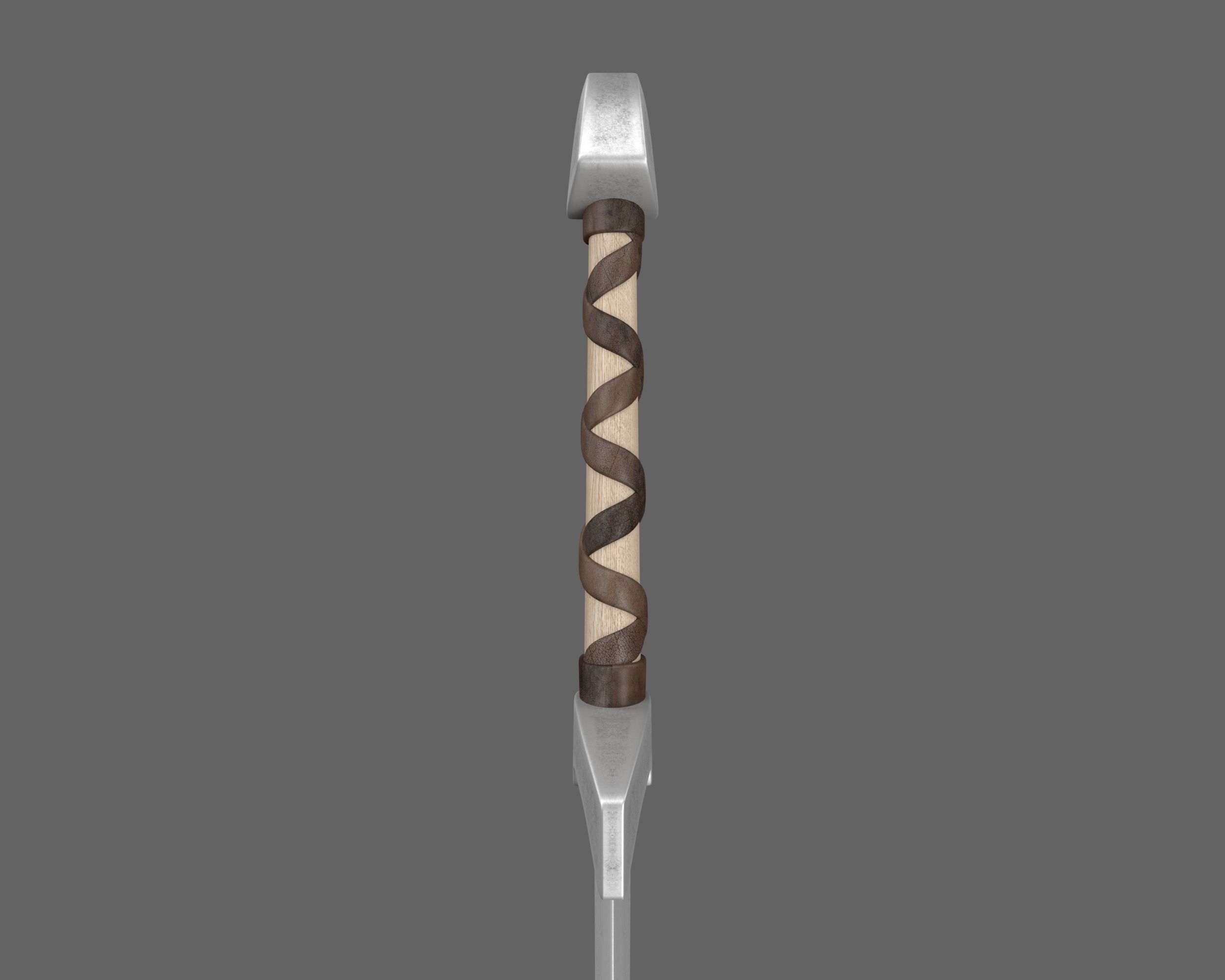 Ancient Viking Sword Low-poly 3D model_14