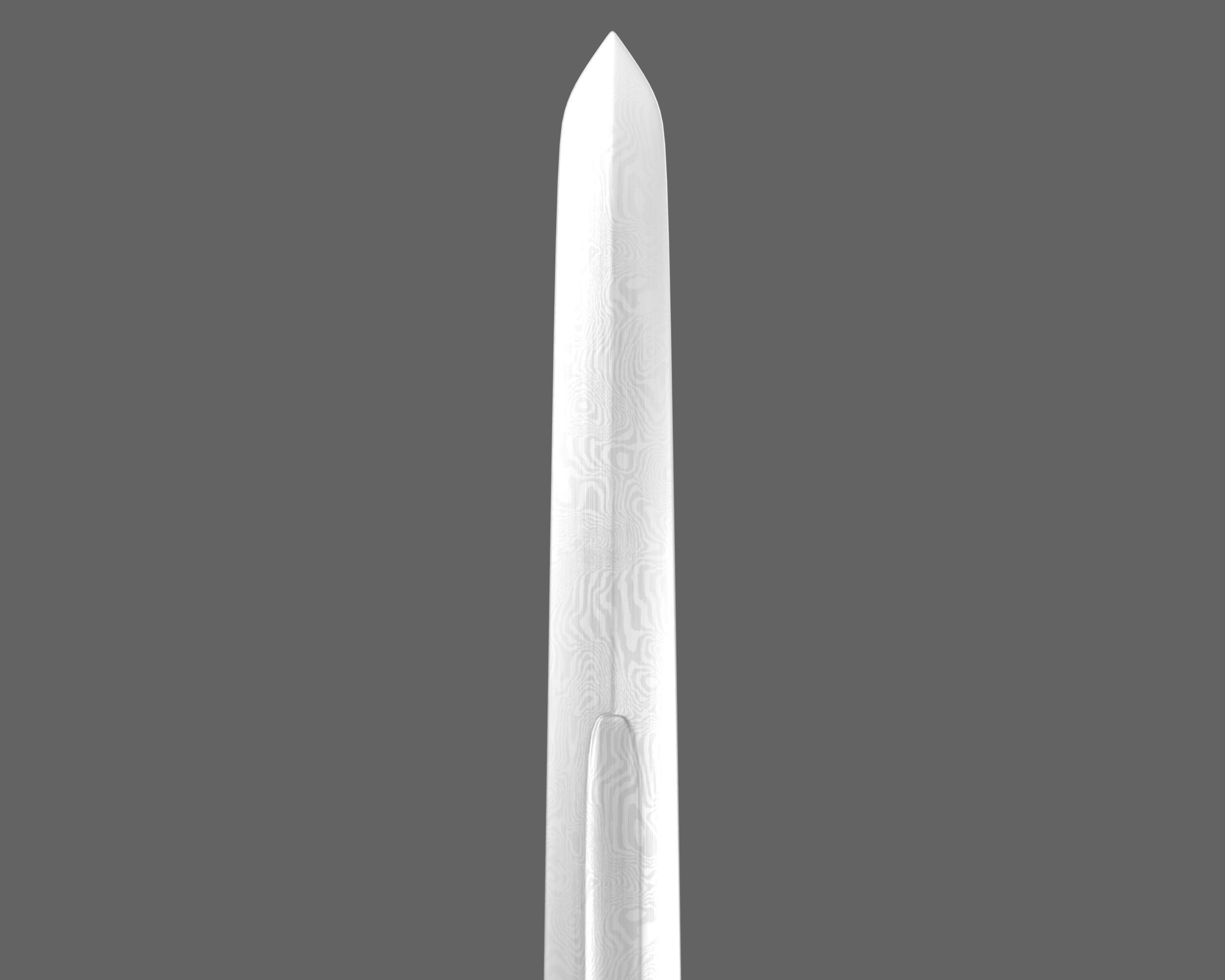 Ancient Viking Sword Low-poly 3D model_8