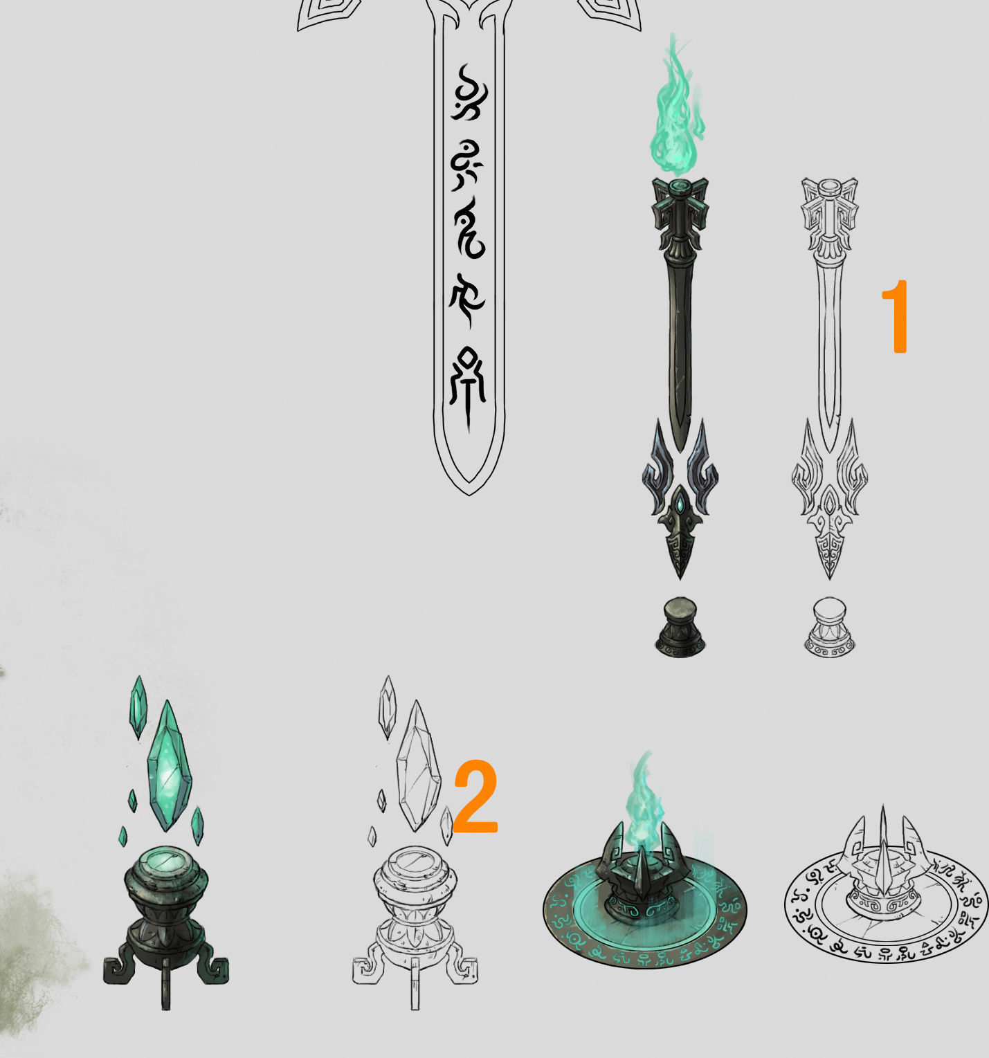 Stone 1 sword 3D model_3